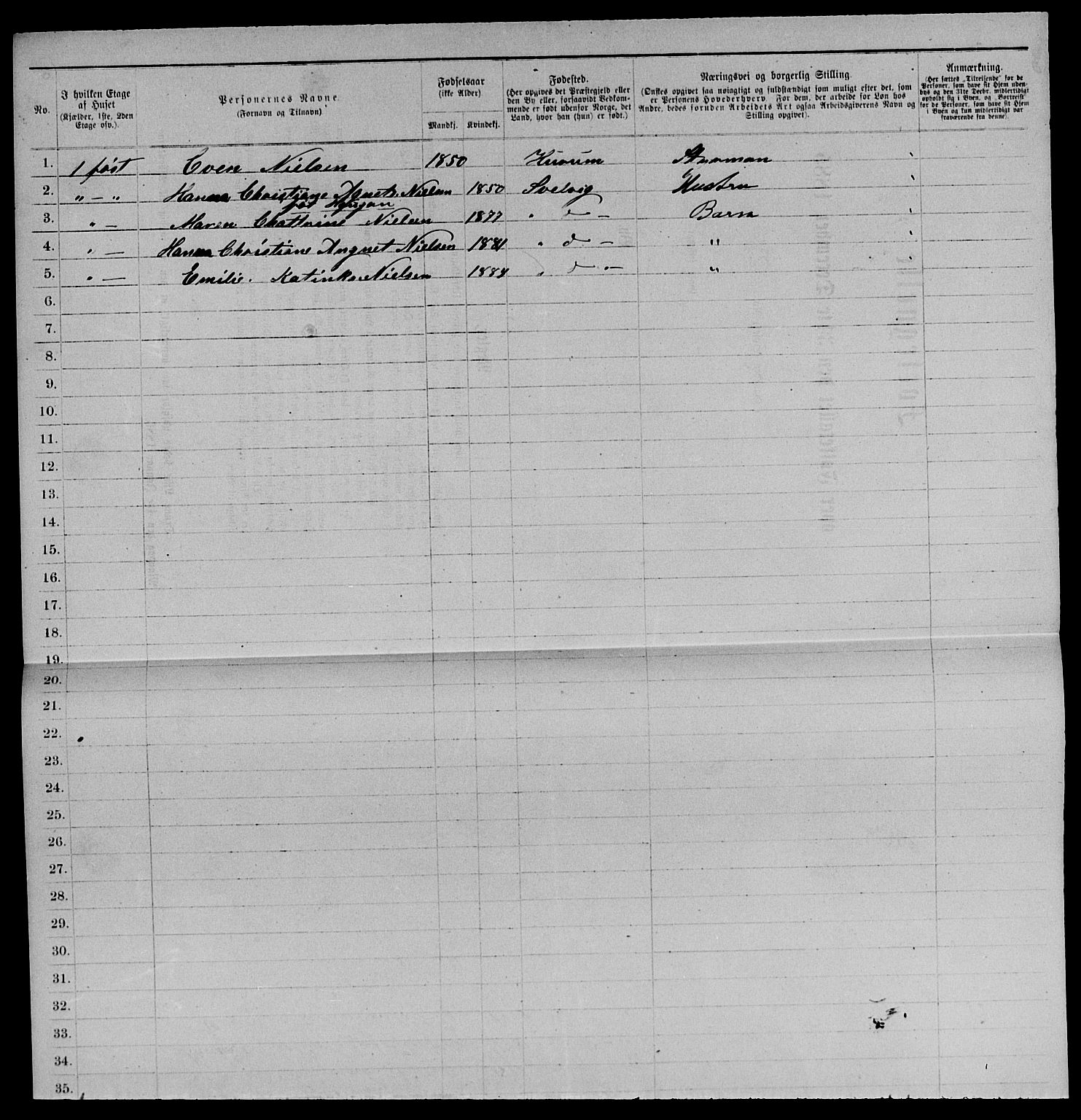 SAKO, 1885 census for 0701 Svelvik, 1885, p. 425
