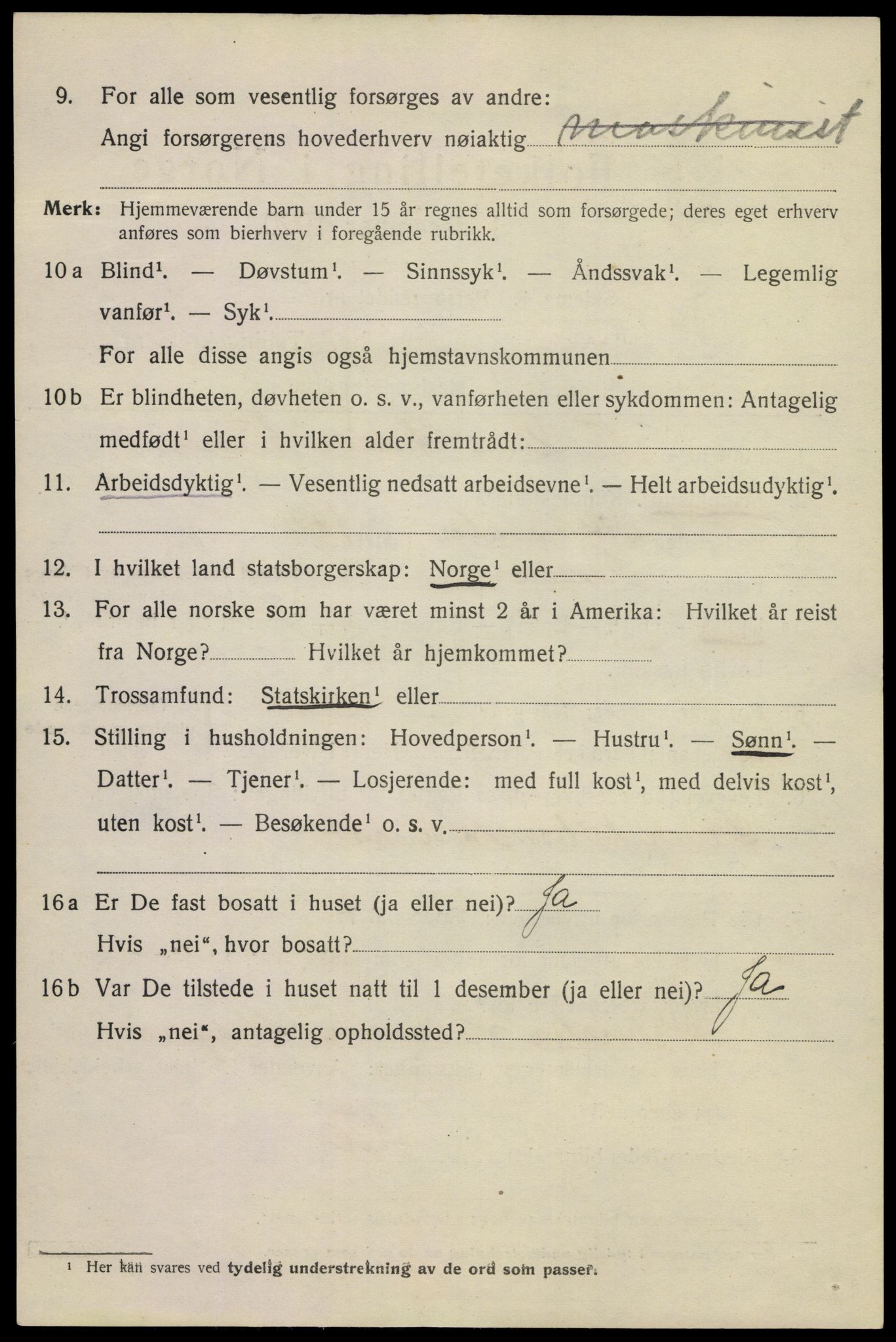 SAKO, 1920 census for Kragerø, 1920, p. 8212