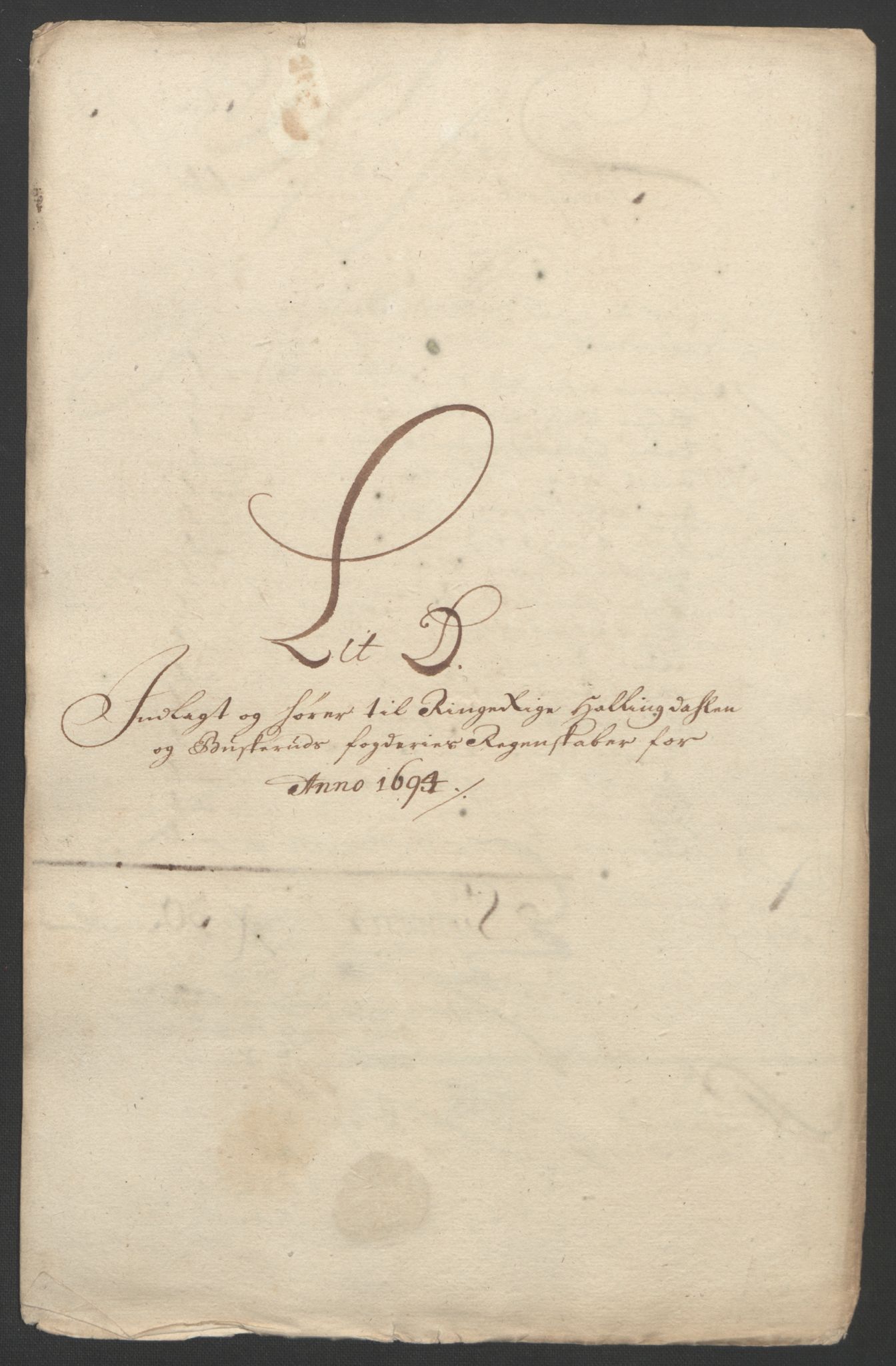 Rentekammeret inntil 1814, Reviderte regnskaper, Fogderegnskap, RA/EA-4092/R22/L1451: Fogderegnskap Ringerike, Hallingdal og Buskerud, 1694, p. 230