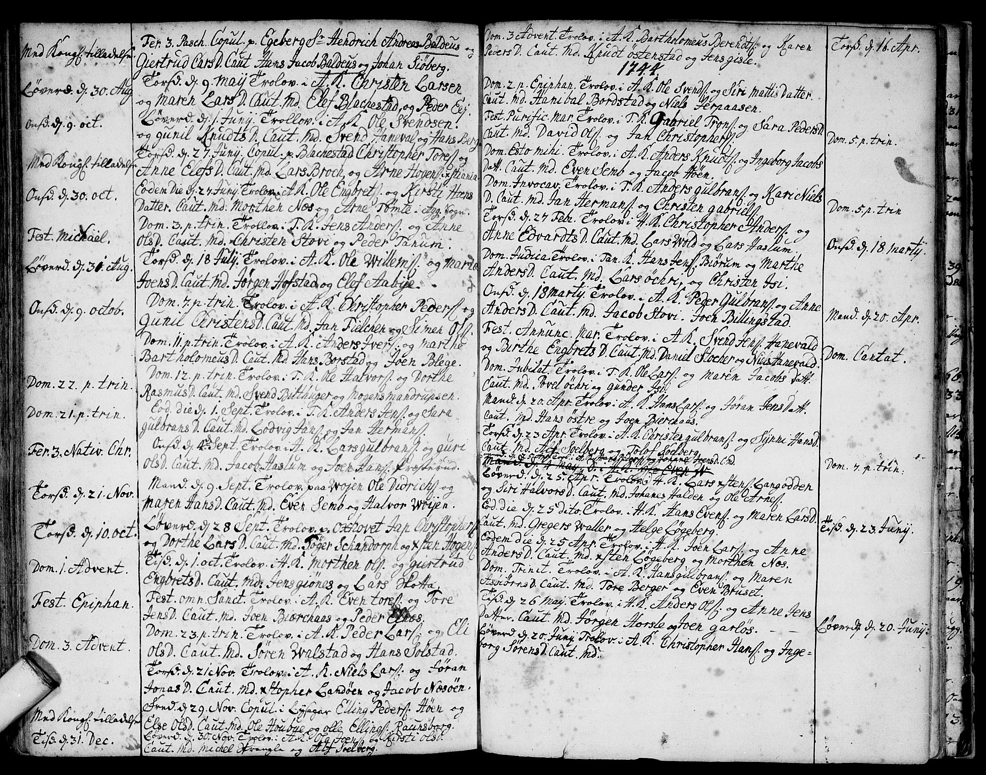 Asker prestekontor Kirkebøker, SAO/A-10256a/F/Fa/L0001: Parish register (official) no. I 1, 1726-1744, p. 94