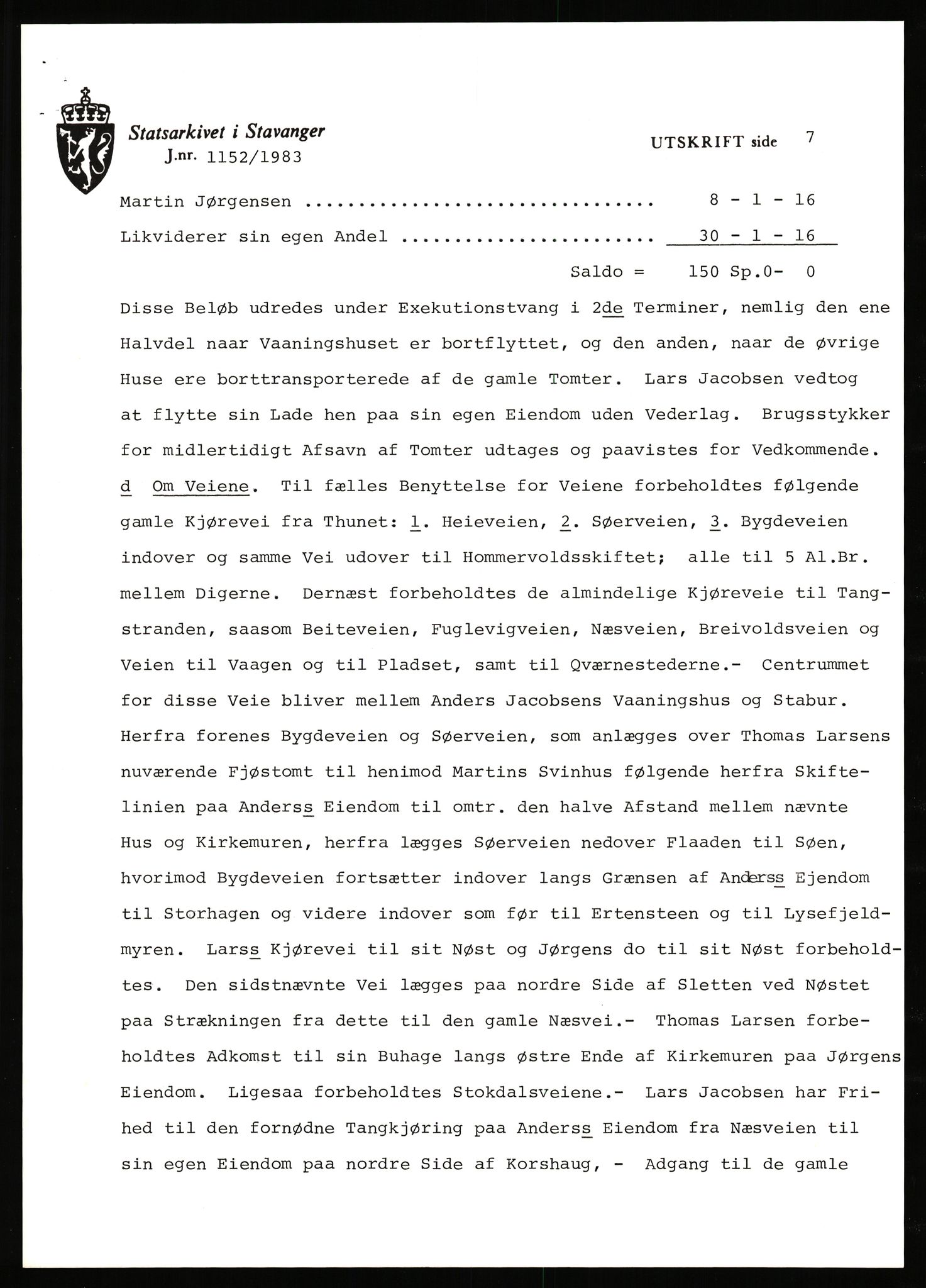 Statsarkivet i Stavanger, AV/SAST-A-101971/03/Y/Yj/L0084: Avskrifter sortert etter gårdsnavn: Søiland - Sørhaug, 1750-1930, p. 417