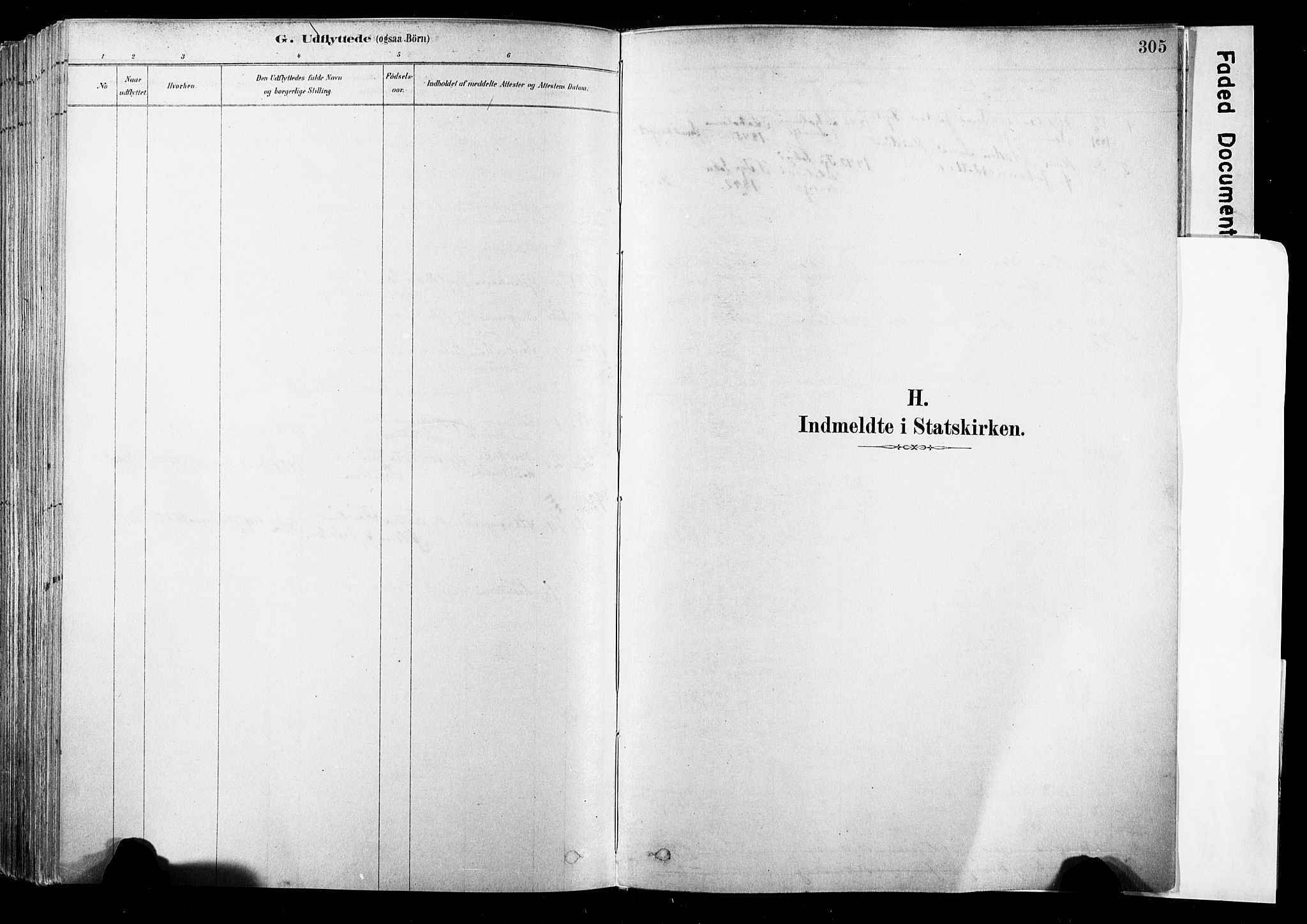 Strømsø kirkebøker, SAKO/A-246/F/Fb/L0006: Parish register (official) no. II 6, 1879-1910, p. 305