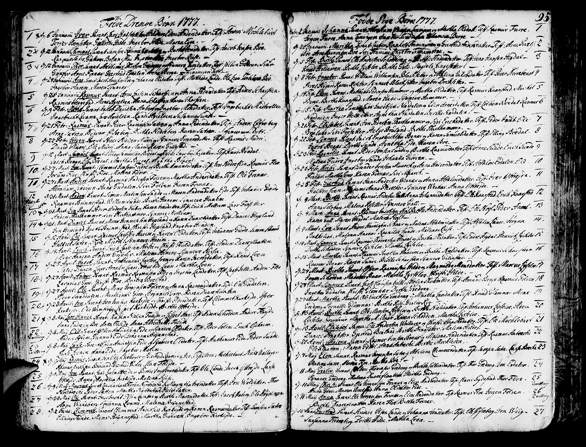 Innvik sokneprestembete, SAB/A-80501: Parish register (official) no. A 1, 1750-1816, p. 95