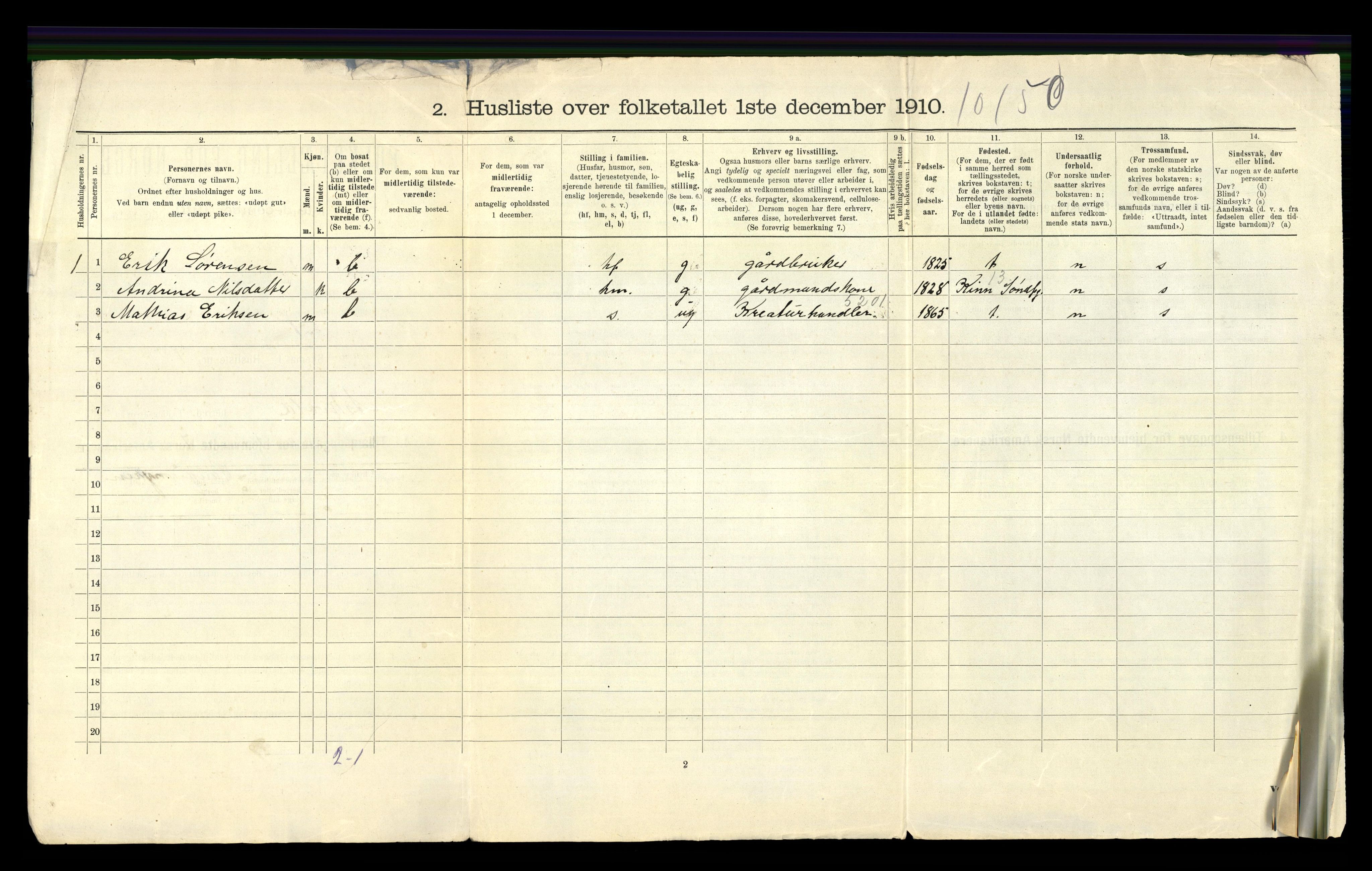 RA, 1910 census for Askvoll, 1910, p. 56