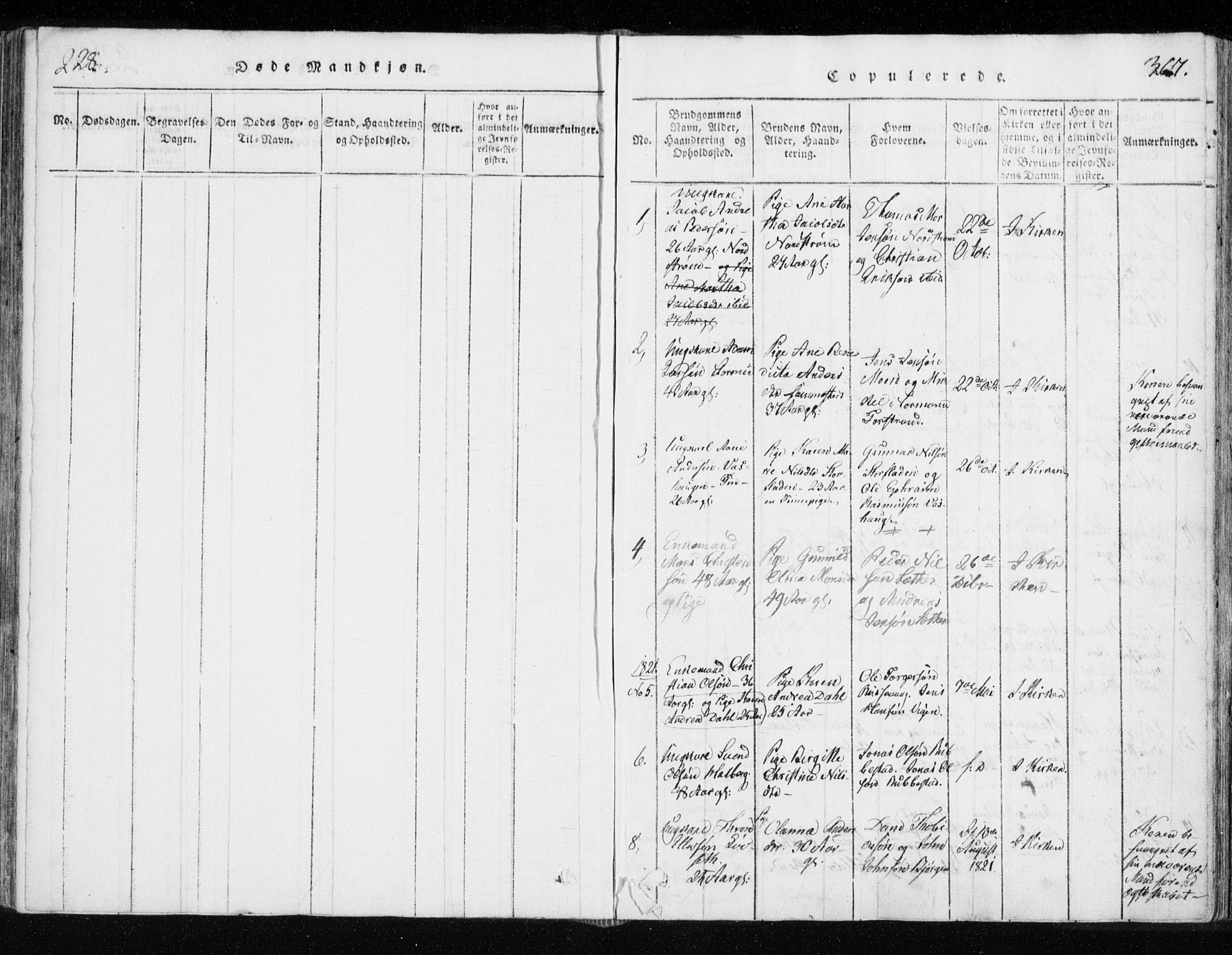 Tranøy sokneprestkontor, SATØ/S-1313/I/Ia/Iaa/L0004kirke: Parish register (official) no. 4, 1820-1829, p. 366-367