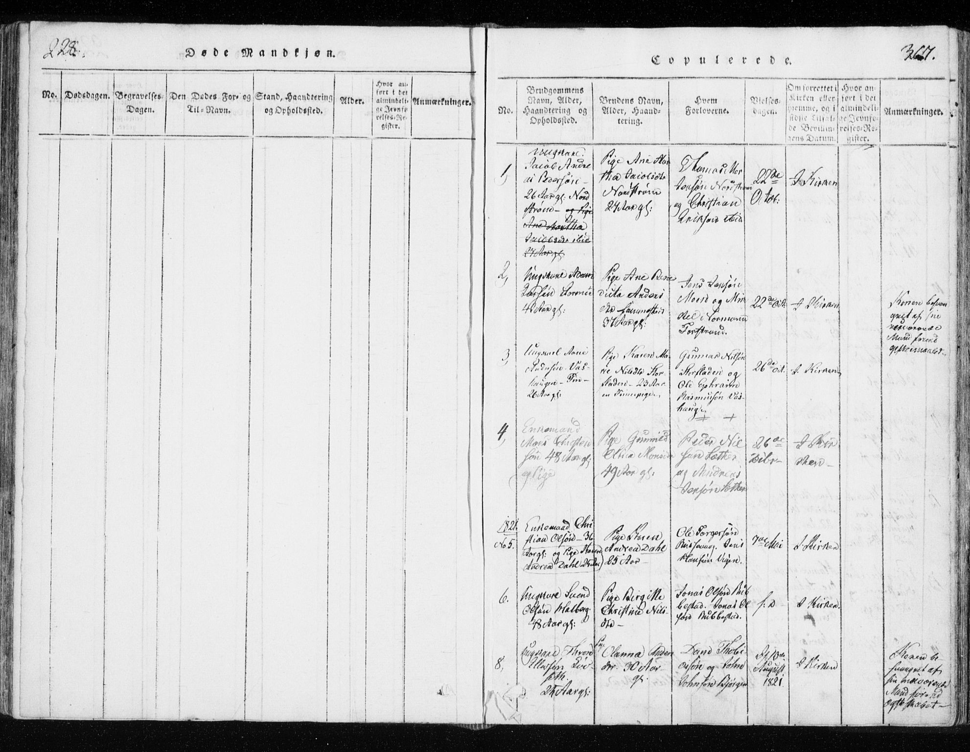 Tranøy sokneprestkontor, AV/SATØ-S-1313/I/Ia/Iaa/L0004kirke: Parish register (official) no. 4, 1820-1829, p. 366-367