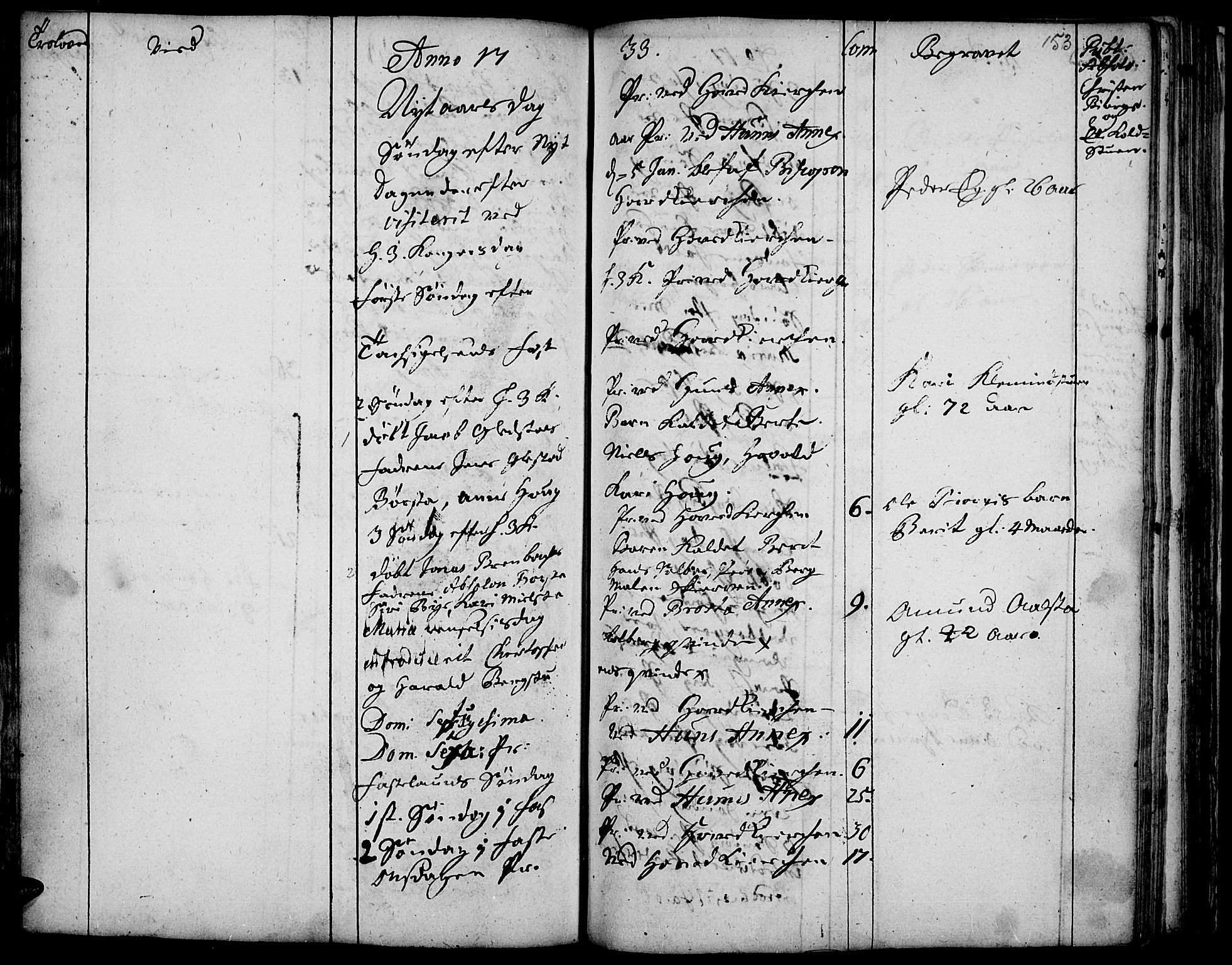 Vardal prestekontor, SAH/PREST-100/H/Ha/Haa/L0001: Parish register (official) no. 1, 1706-1748, p. 153