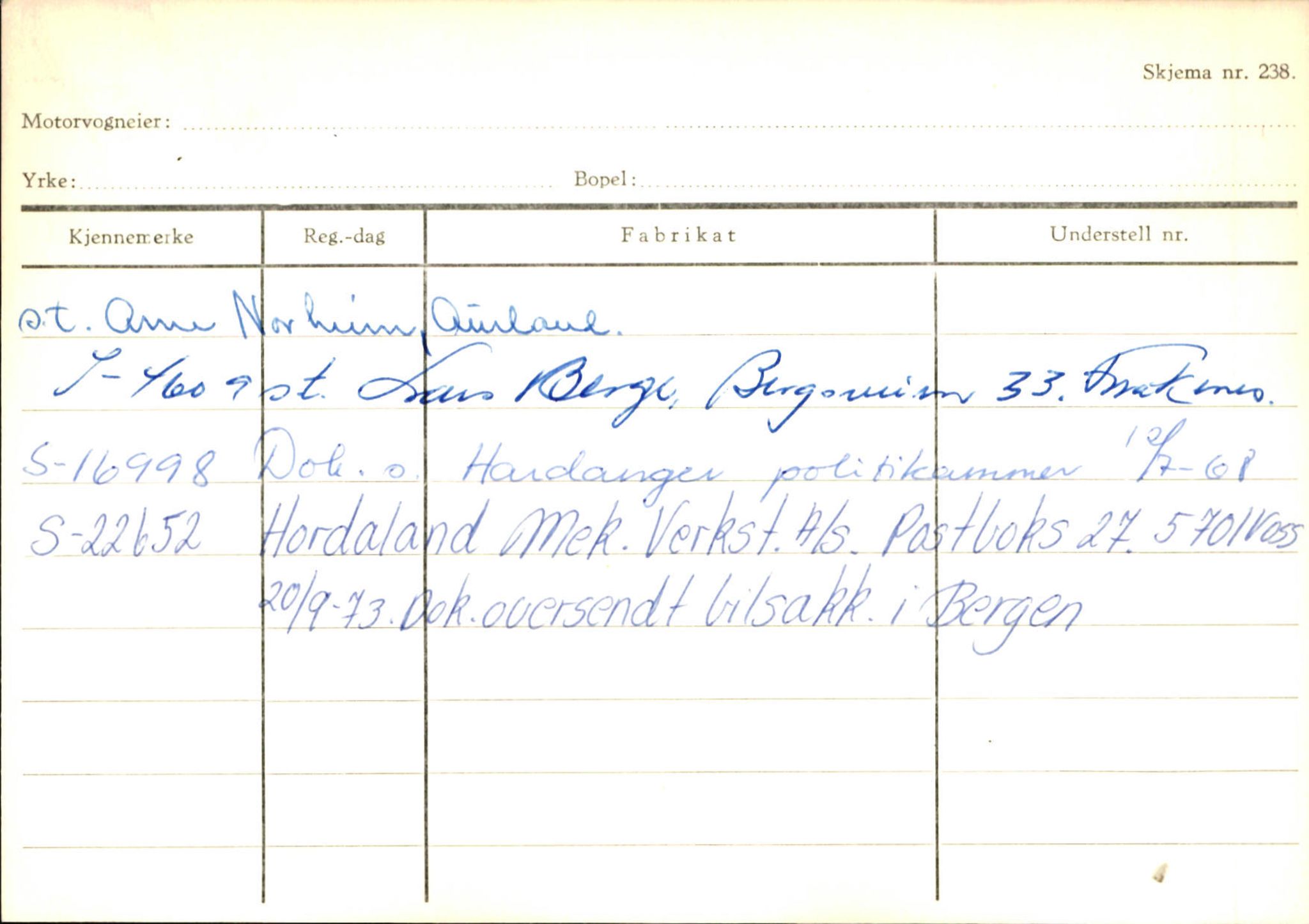 Statens vegvesen, Sogn og Fjordane vegkontor, SAB/A-5301/4/F/L0125: Eigarregister Sogndal V-Å. Aurland A-Å. Fjaler A-N, 1945-1975, p. 545