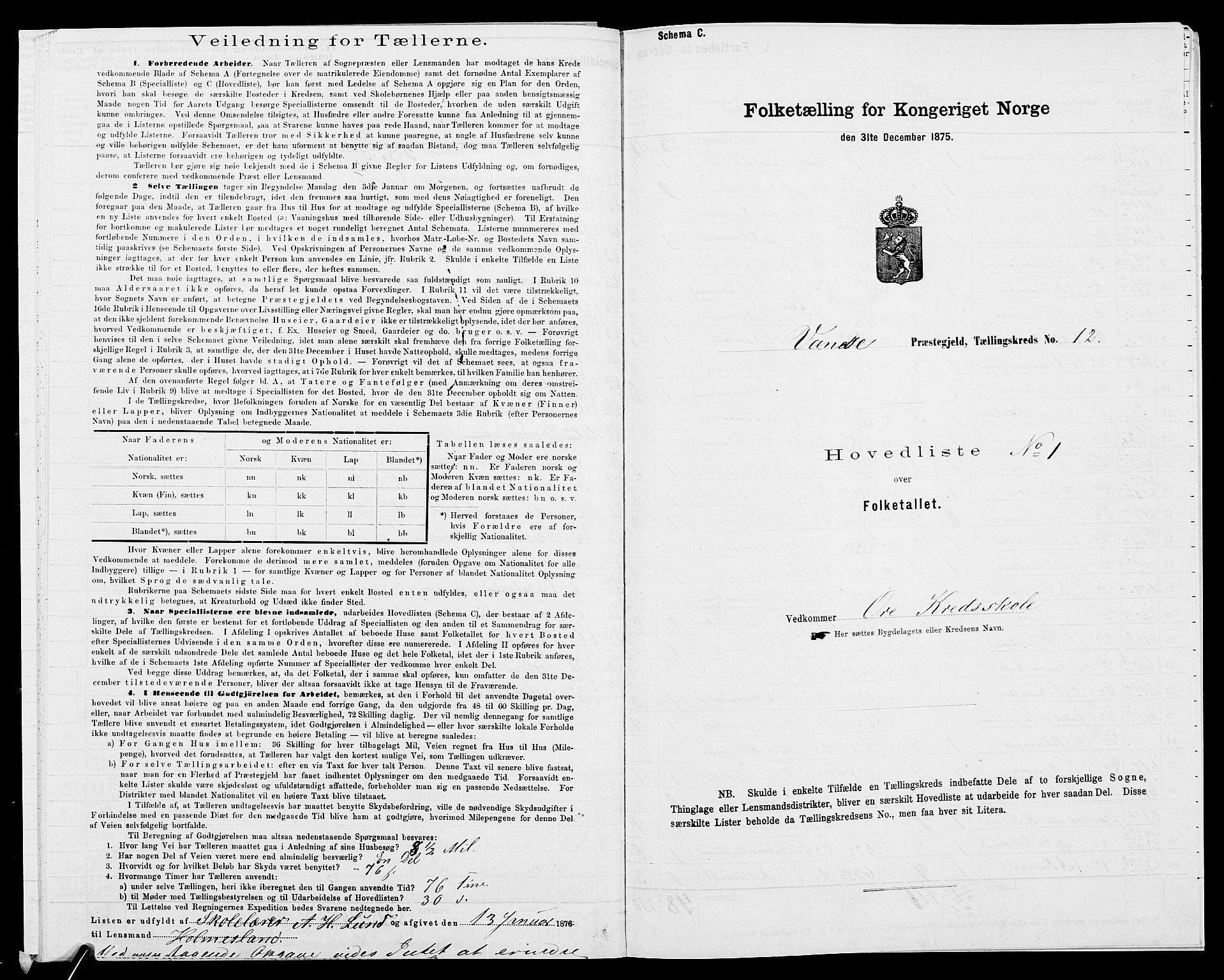 SAK, 1875 census for 1041L Vanse/Vanse og Farsund, 1875, p. 87