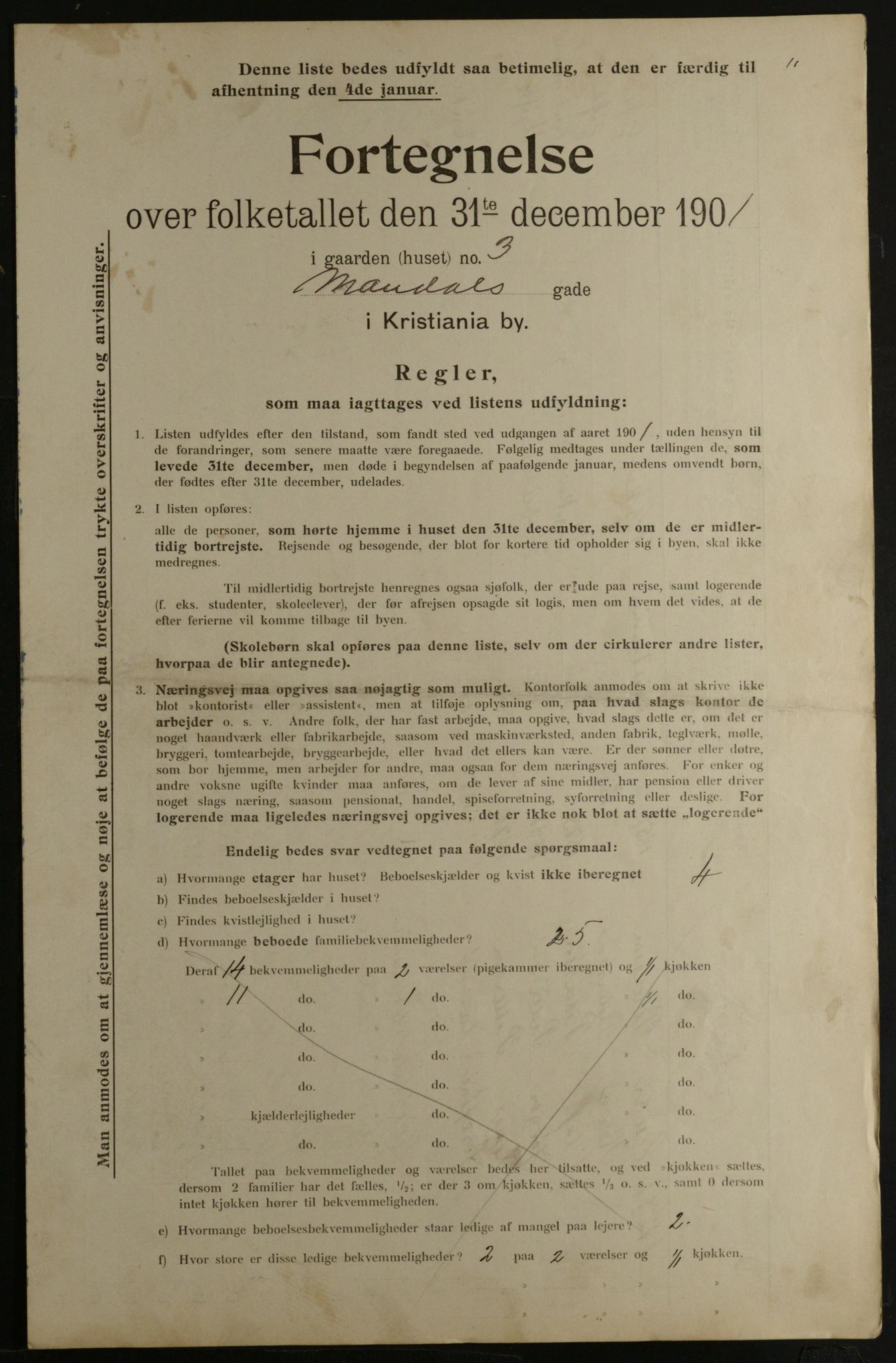 OBA, Municipal Census 1901 for Kristiania, 1901, p. 9274