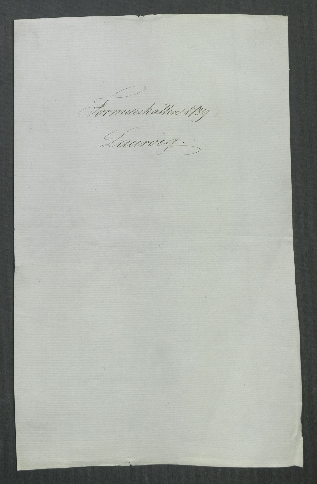 Rentekammeret inntil 1814, Reviderte regnskaper, Mindre regnskaper, RA/EA-4068/Rf/Rfe/L0020: Kongsberg, Kragerø, Larvik, 1789, p. 269