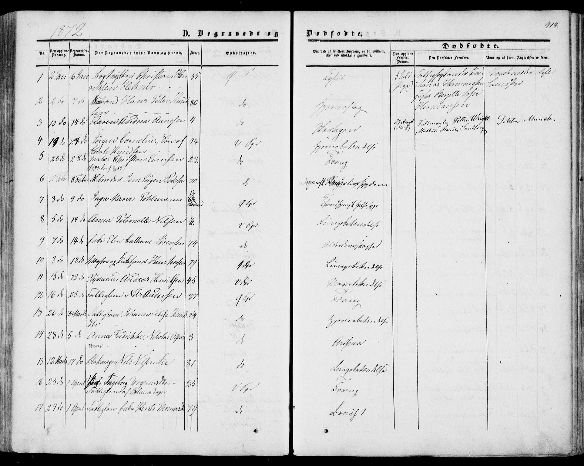 Porsgrunn kirkebøker , SAKO/A-104/F/Fa/L0007: Parish register (official) no. 7, 1858-1877, p. 414