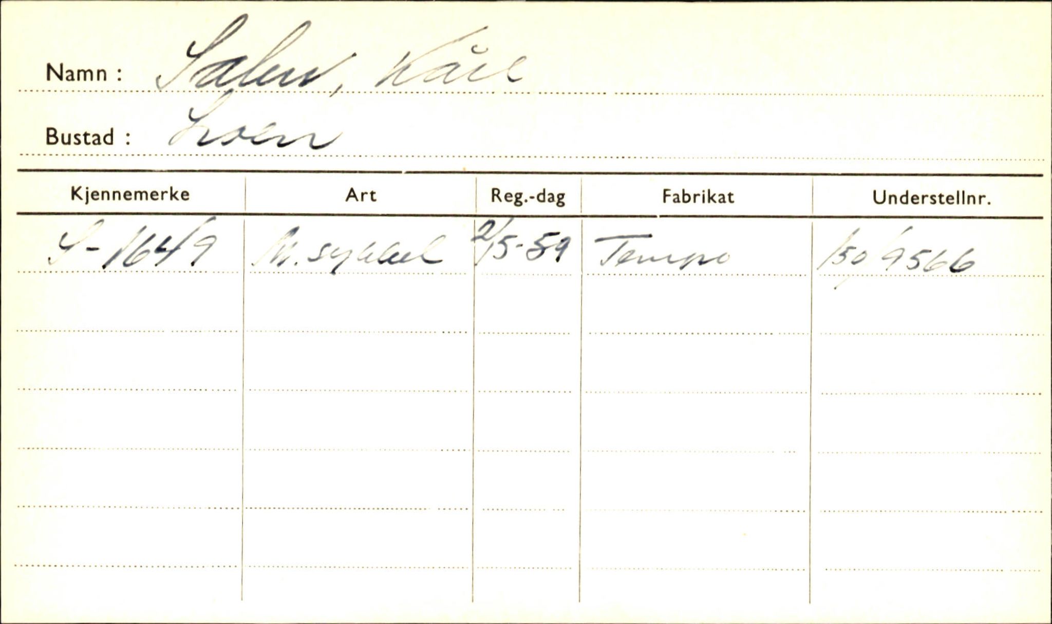 Statens vegvesen, Sogn og Fjordane vegkontor, AV/SAB-A-5301/4/F/L0002: Eigarregister Fjordane til 1.6.1961, 1930-1961, p. 5