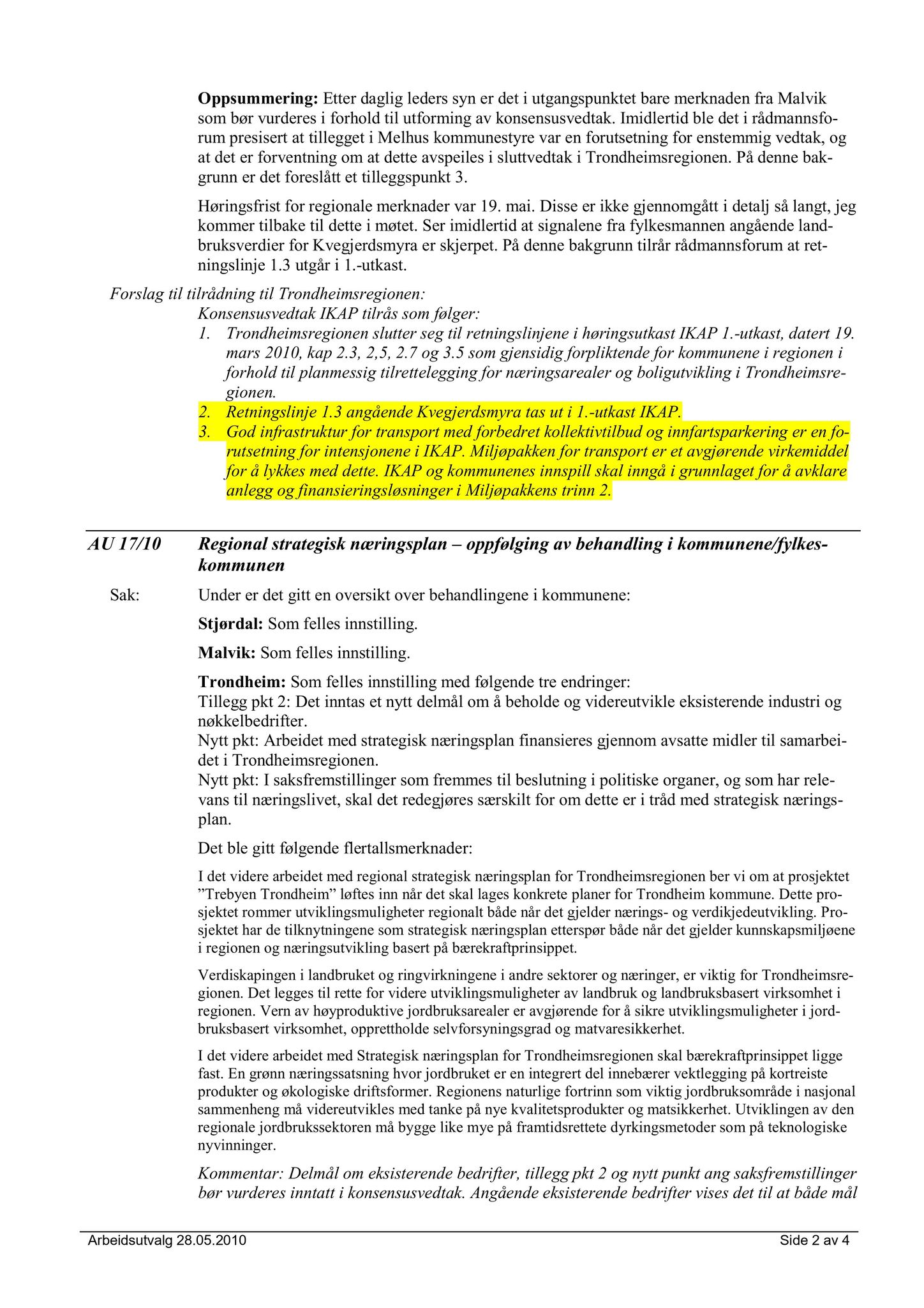 Klæbu Kommune, TRKO/KK/02-FS/L003: Formannsskapet - Møtedokumenter, 2010, p. 1153