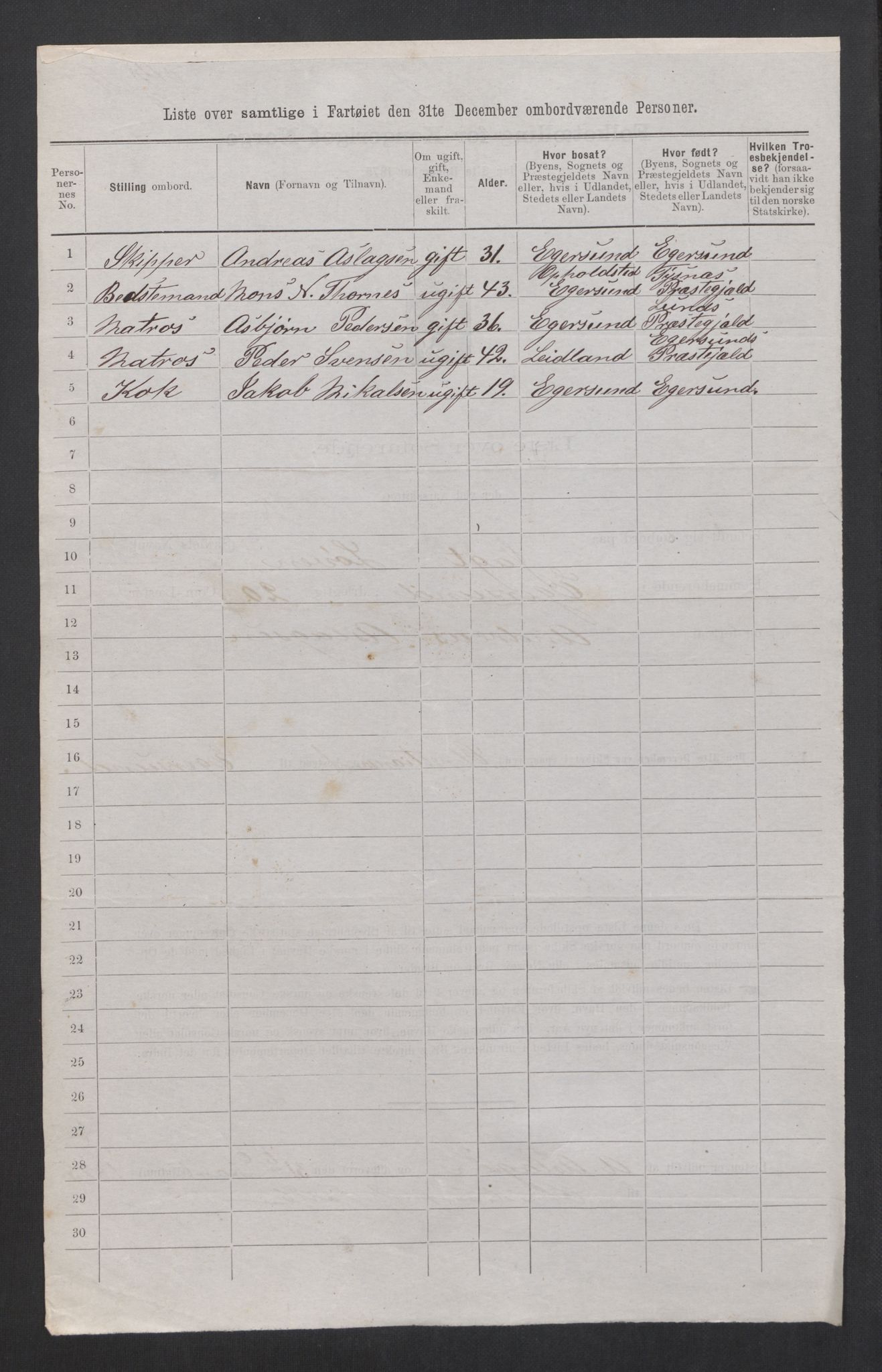 RA, 1875 census, lists of crew on ships: Ships in domestic ports, 1875, p. 457