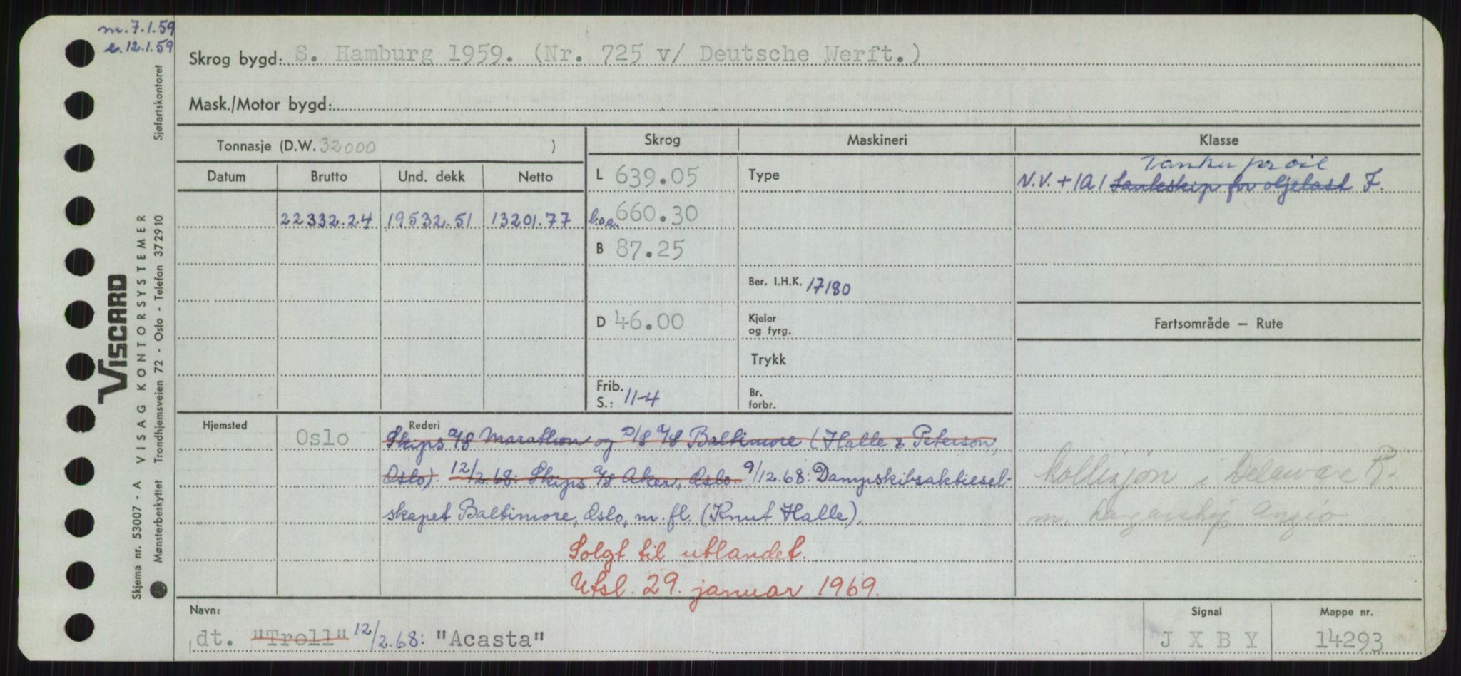 Sjøfartsdirektoratet med forløpere, Skipsmålingen, RA/S-1627/H/Hd/L0001: Fartøy, A-Anv, p. 25