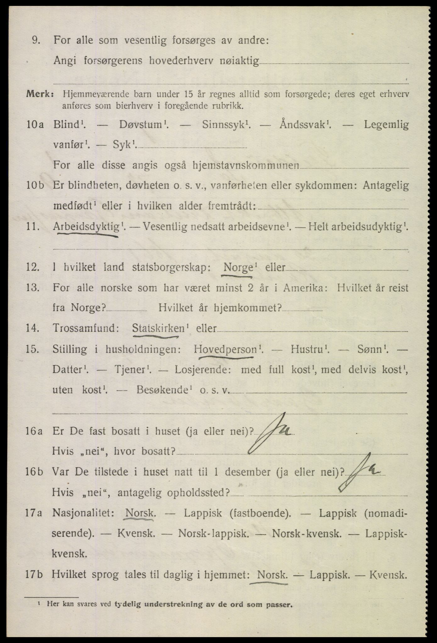 SAT, 1920 census for Tjeldsund, 1920, p. 1137