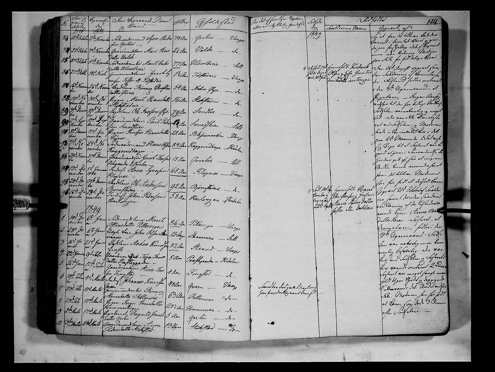 Vågå prestekontor, SAH/PREST-076/H/Ha/Haa/L0005: Parish register (official) no. 5 /1, 1842-1856, p. 194