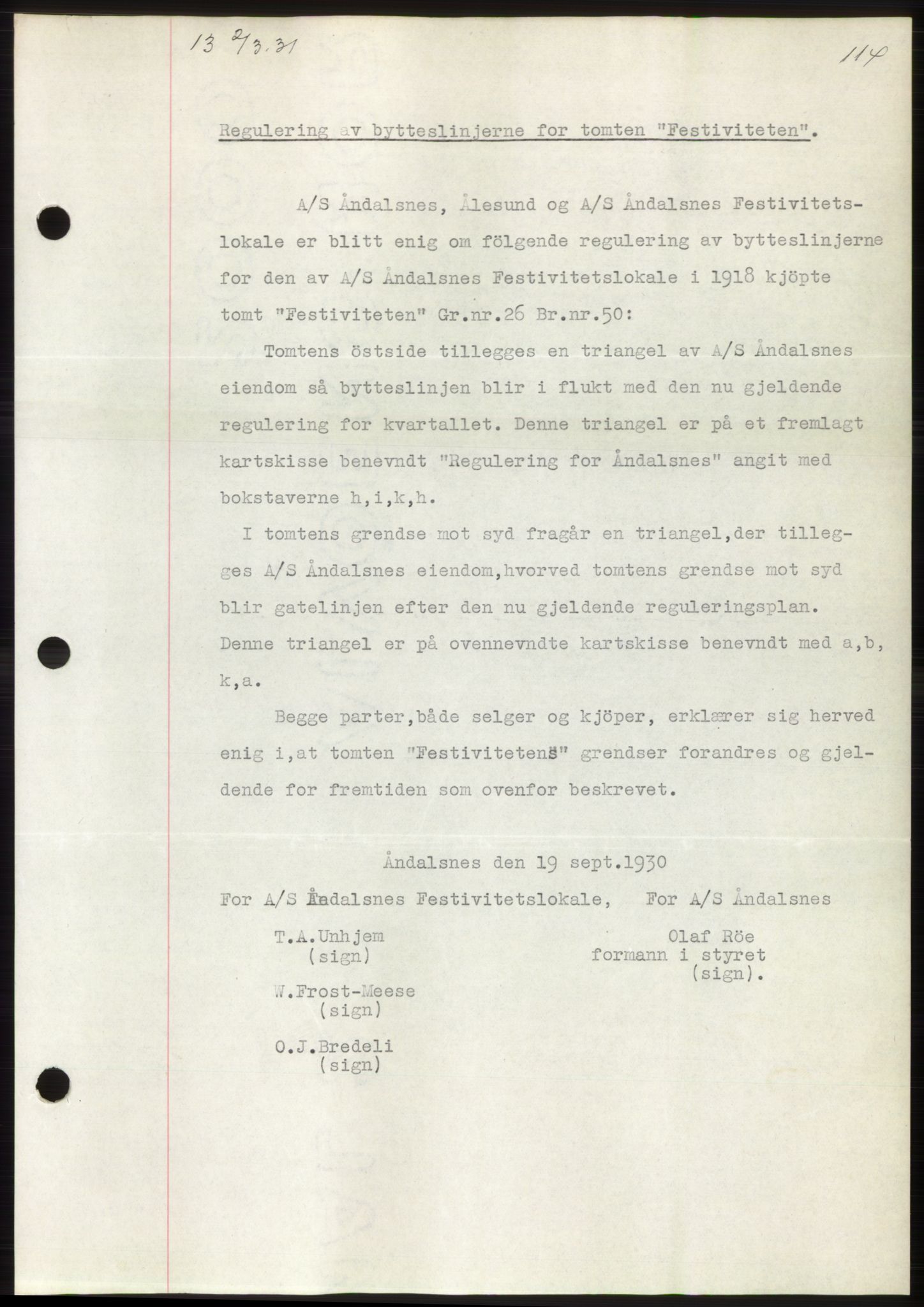 Romsdal sorenskriveri, AV/SAT-A-4149/1/2/2C/L0059: Mortgage book no. 53, 1931-1931, Deed date: 02.03.1931