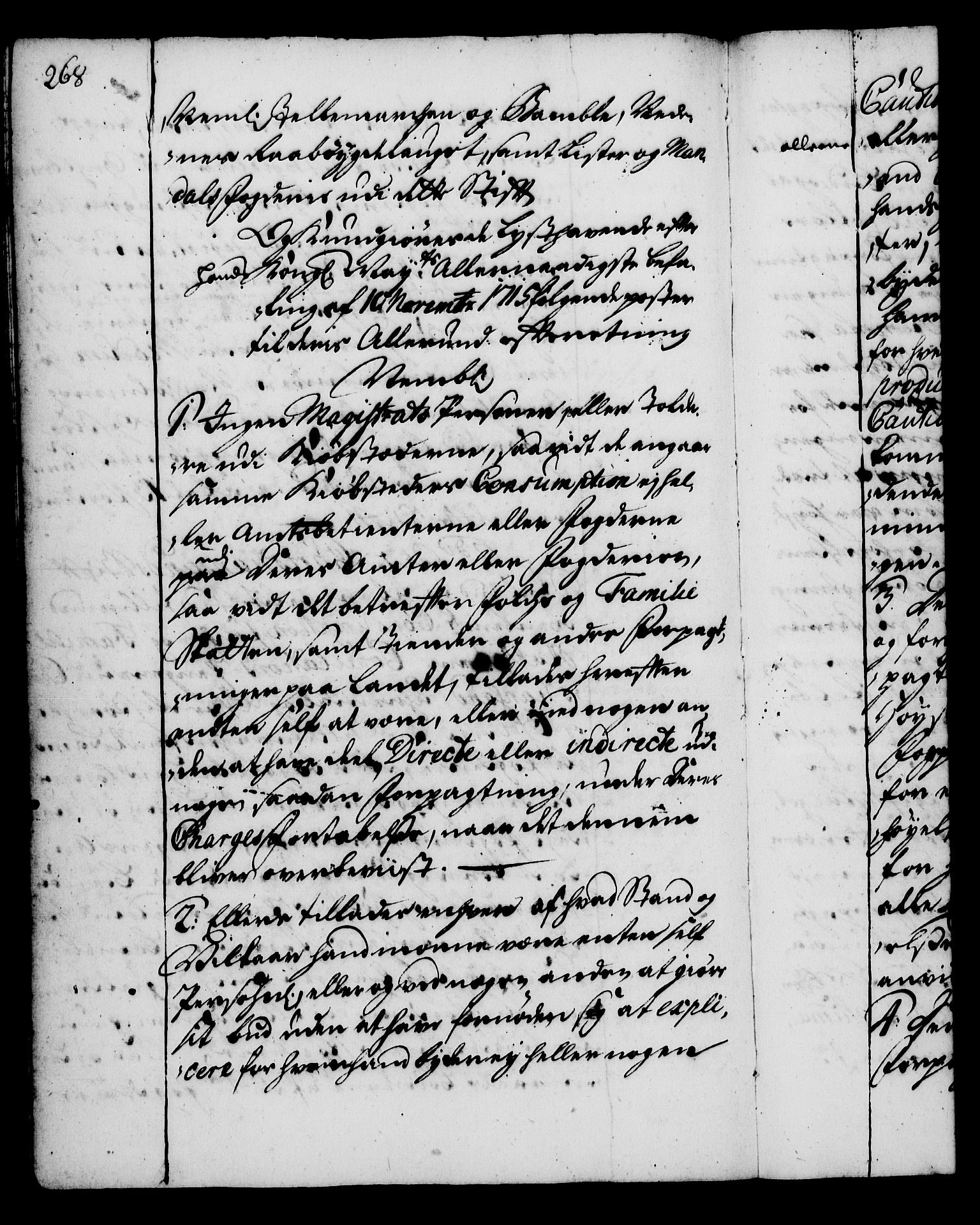 Rentekammeret, Kammerkanselliet, RA/EA-3111/G/Gg/Gga/L0002: Norsk ekspedisjonsprotokoll med register (merket RK 53.2), 1723-1727, p. 268