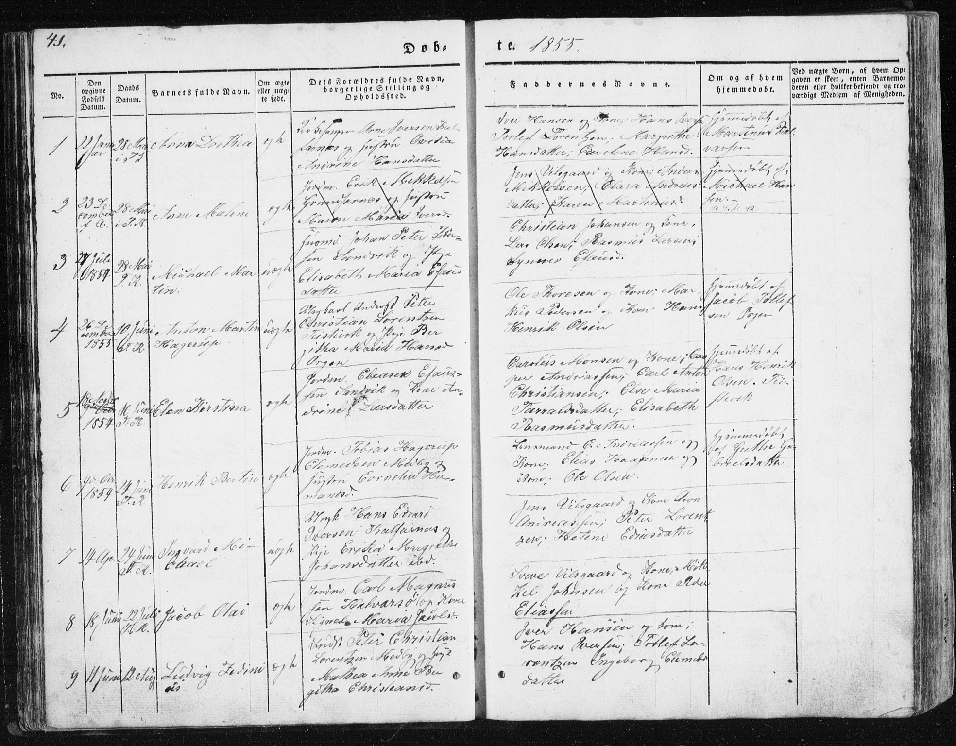 Berg sokneprestkontor, SATØ/S-1318/G/Ga/Gab/L0011klokker: Parish register (copy) no. 11, 1833-1878, p. 41