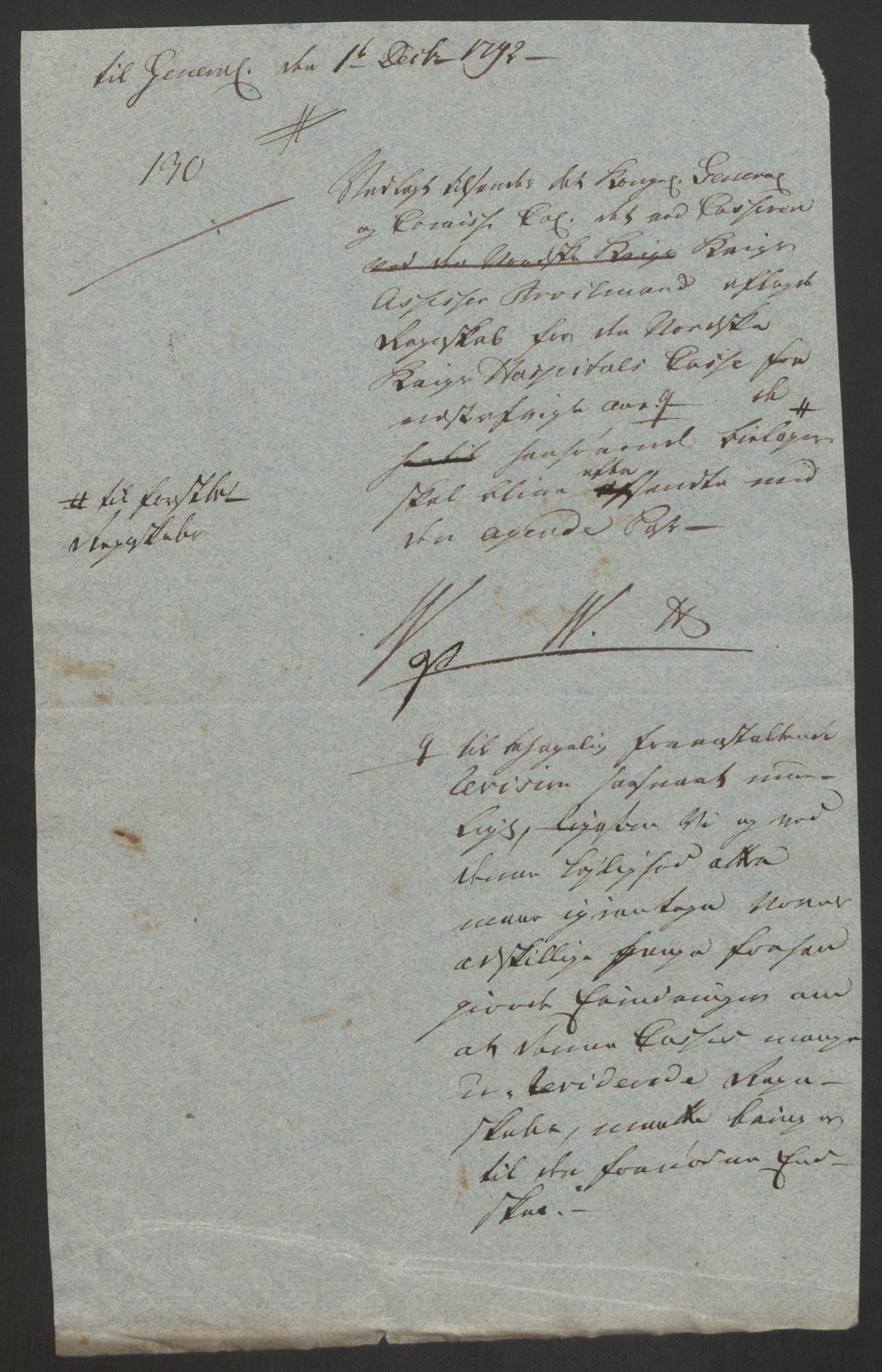 Forsvaret, Den norske kvesthuskasse/krigshospitalkasse, AV/RA-RAFA-1887/F/Fa/L0008: Konsepter, 1790-1793, p. 971