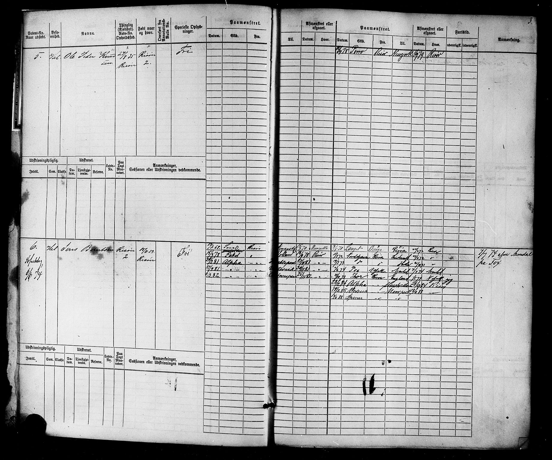 Risør mønstringskrets, AV/SAK-2031-0010/F/Fb/L0010: Hovedrulle nr 1-770, T-9, 1869-1890, p. 4