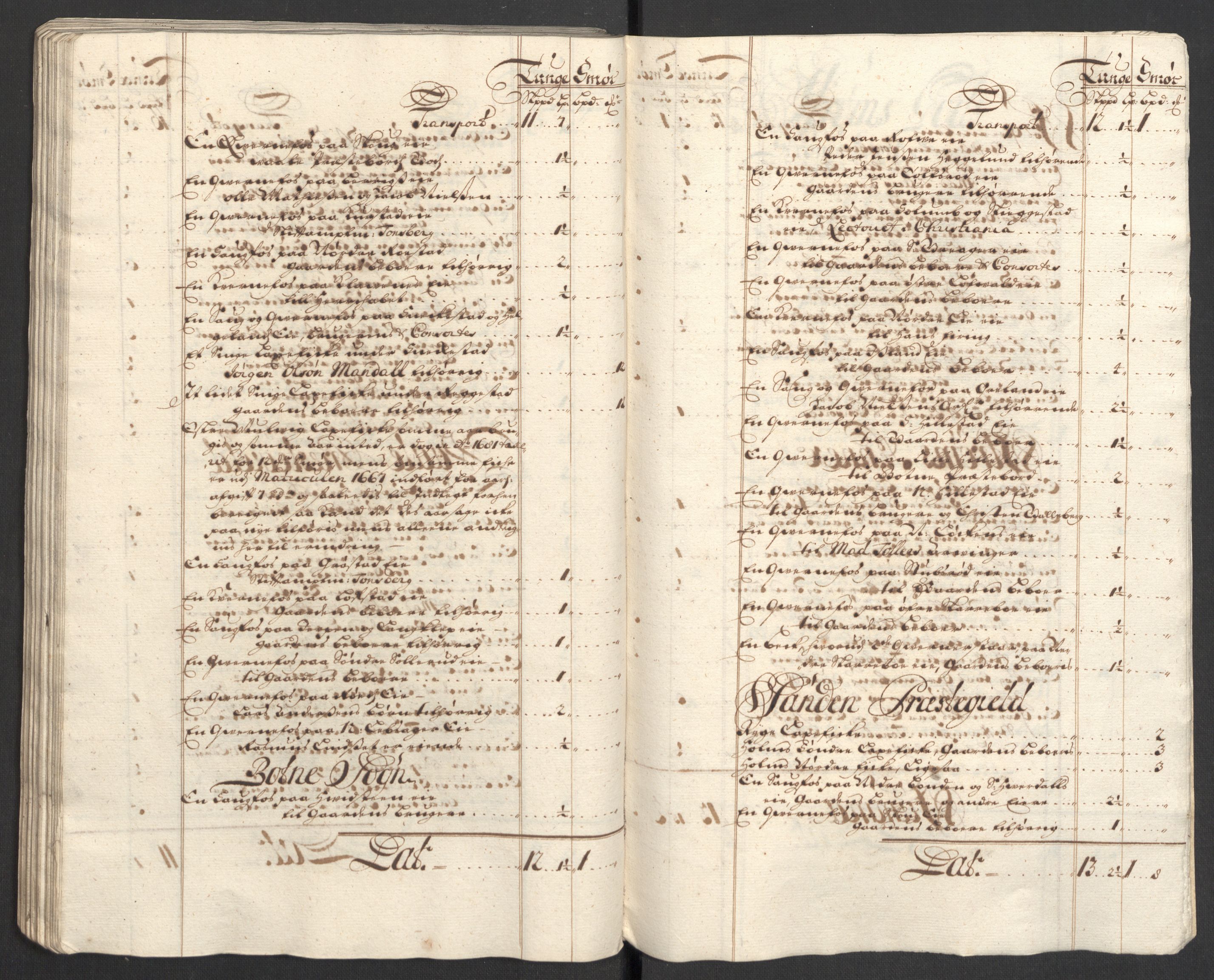 Rentekammeret inntil 1814, Reviderte regnskaper, Fogderegnskap, AV/RA-EA-4092/R32/L1872: Fogderegnskap Jarlsberg grevskap, 1706-1707, p. 121