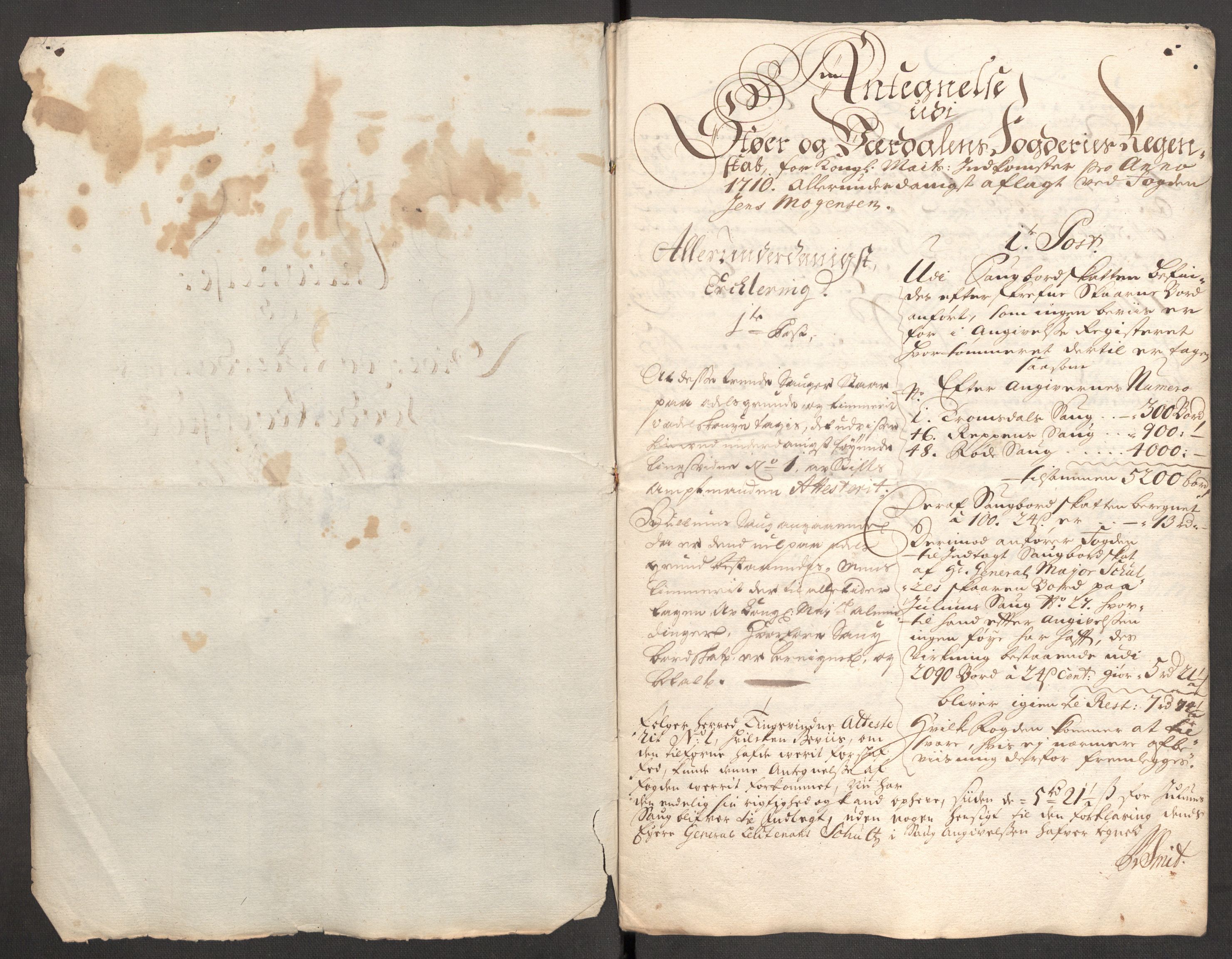 Rentekammeret inntil 1814, Reviderte regnskaper, Fogderegnskap, RA/EA-4092/R62/L4200: Fogderegnskap Stjørdal og Verdal, 1710, p. 268