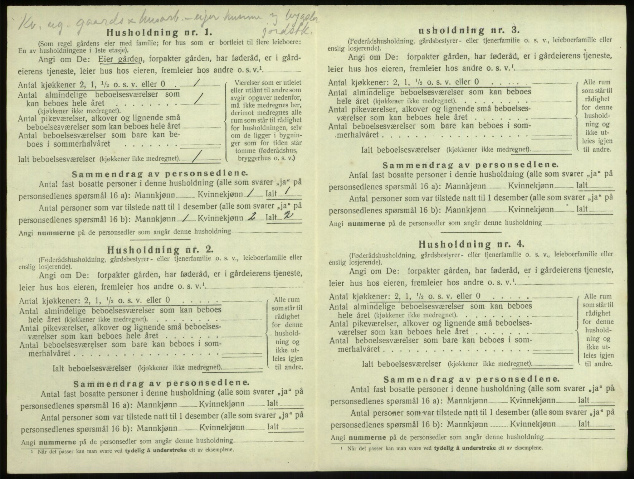 SAB, 1920 census for Lindås, 1920, p. 290