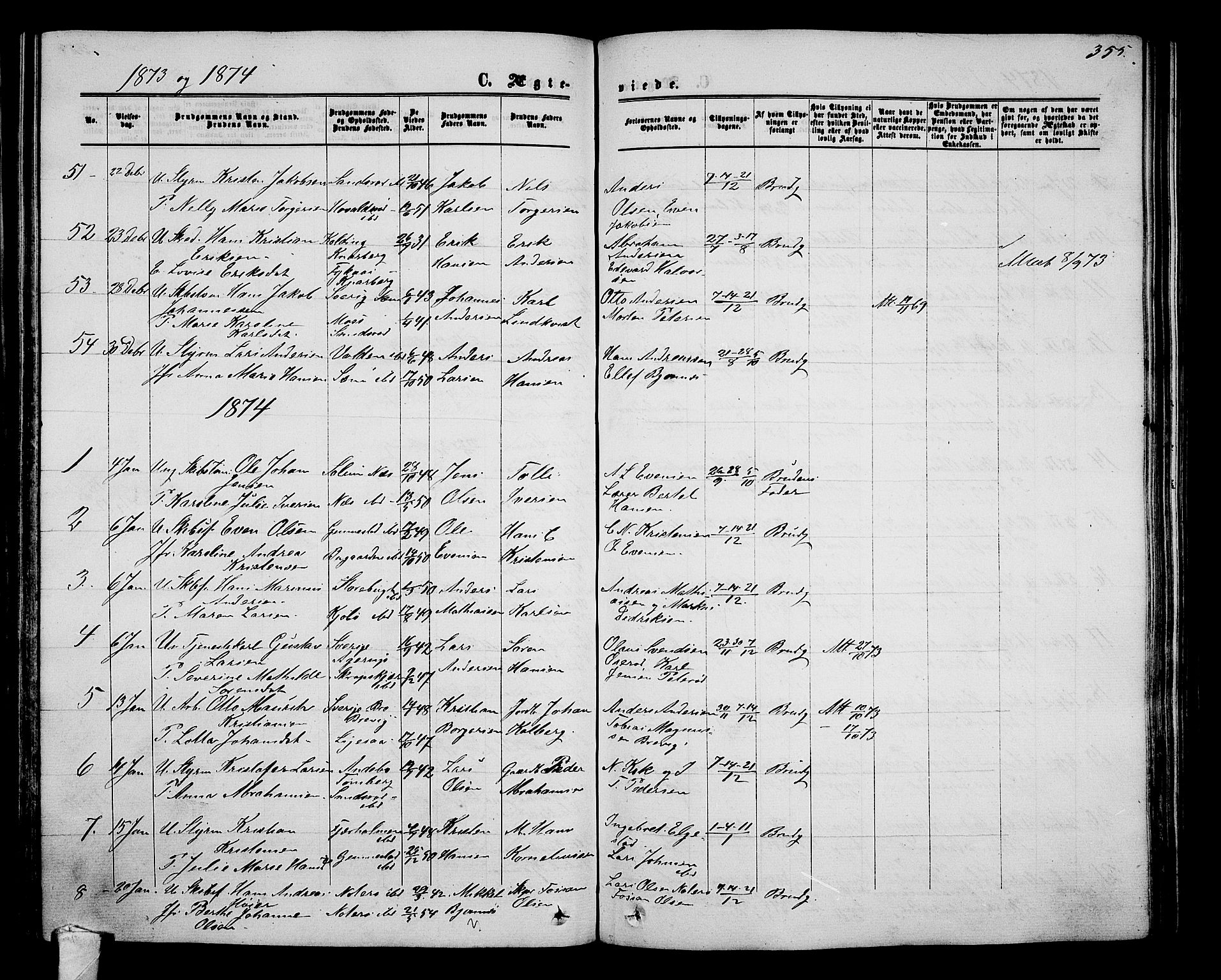 Nøtterøy kirkebøker, AV/SAKO-A-354/G/Ga/L0002: Parish register (copy) no. I 2, 1860-1877, p. 355