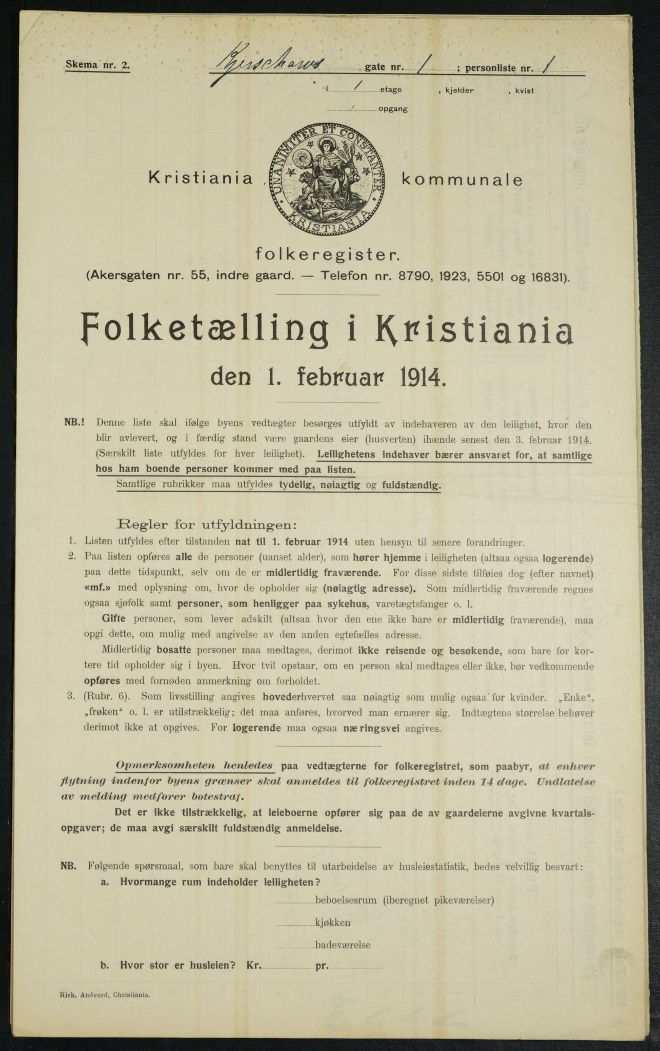 OBA, Municipal Census 1914 for Kristiania, 1914, p. 49372