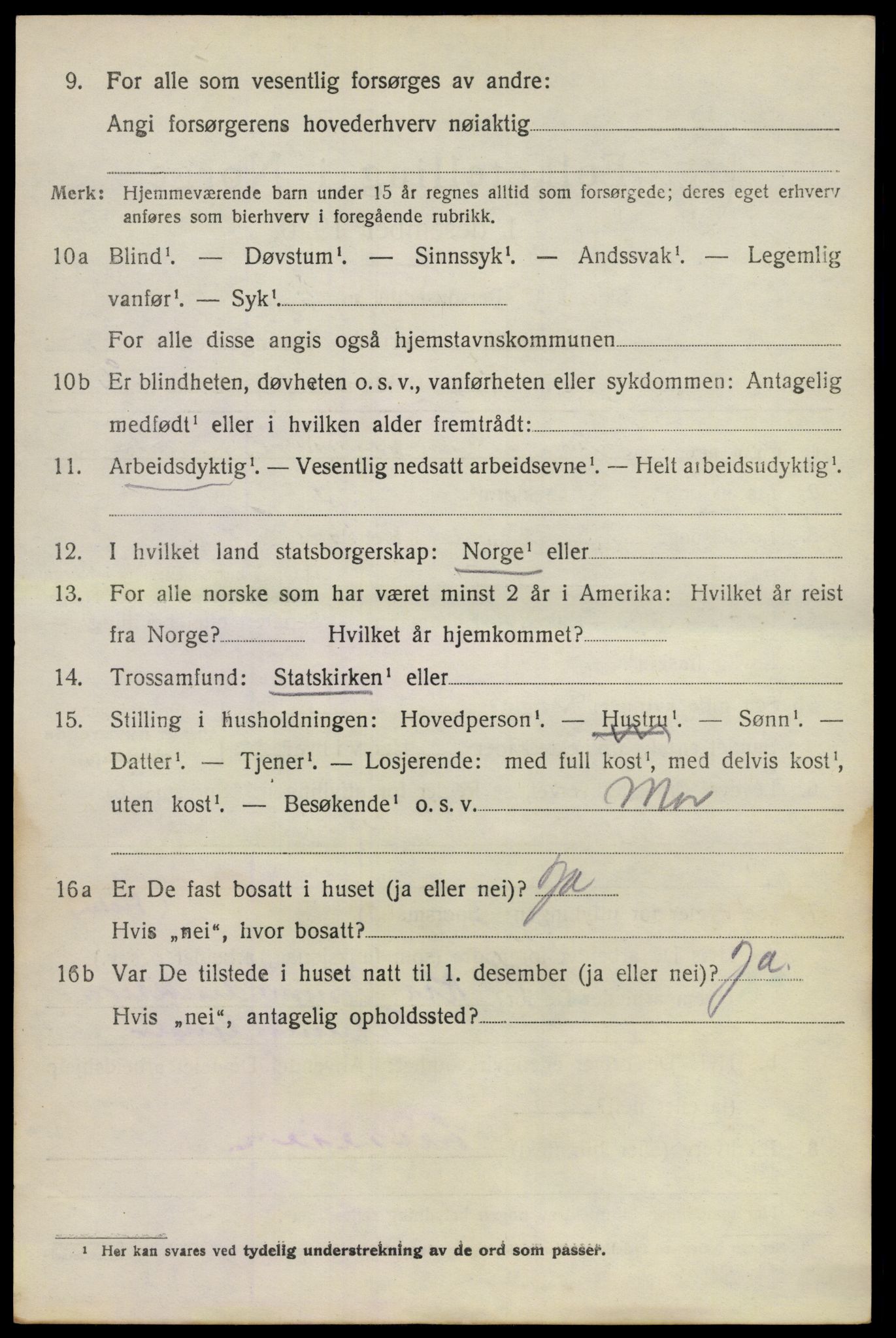 SAO, 1920 census for Fet, 1920, p. 2691