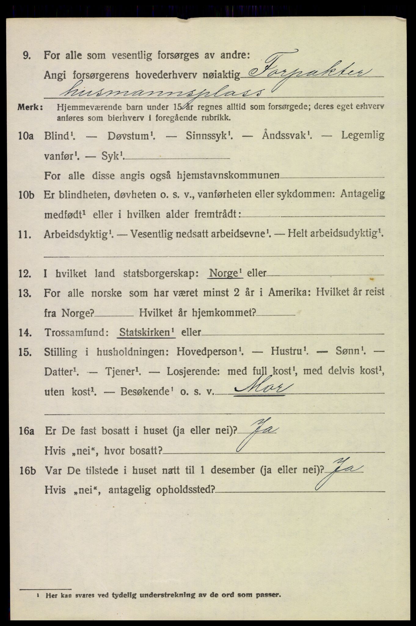 SAH, 1920 census for Vinger, 1920, p. 11679