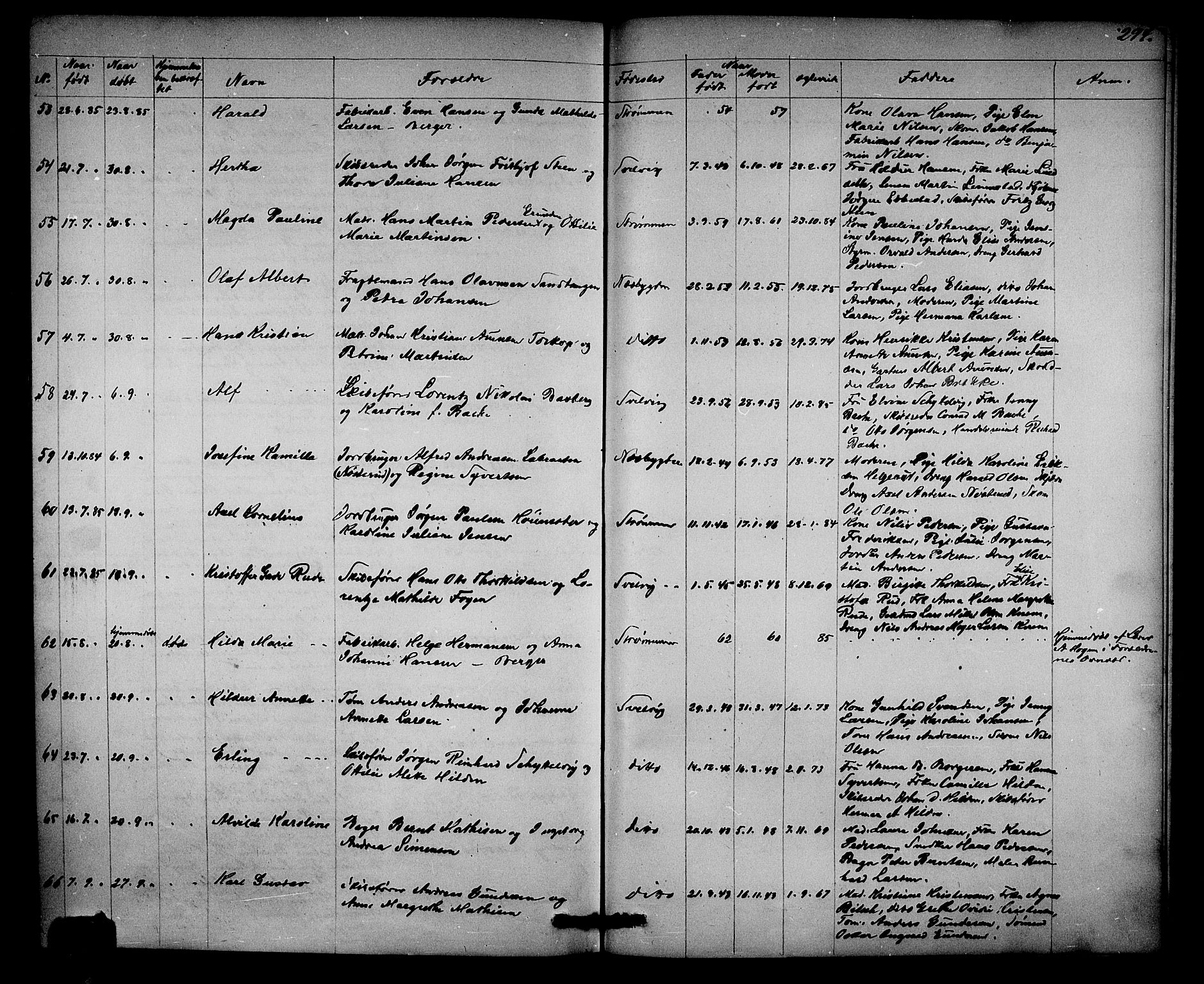 Strømm kirkebøker, SAKO/A-322/G/Ga/L0001: Parish register (copy) no. I 1, 1861-1885, p. 294