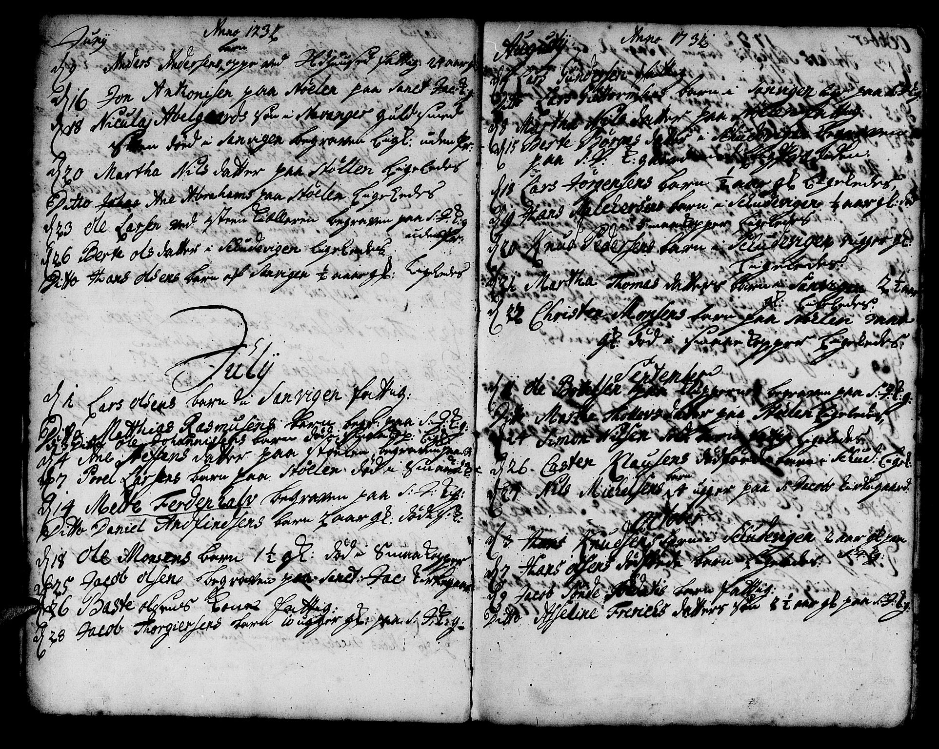 Korskirken sokneprestembete, AV/SAB-A-76101/H/Haa/L0011: Parish register (official) no. A 11, 1731-1785, p. 6