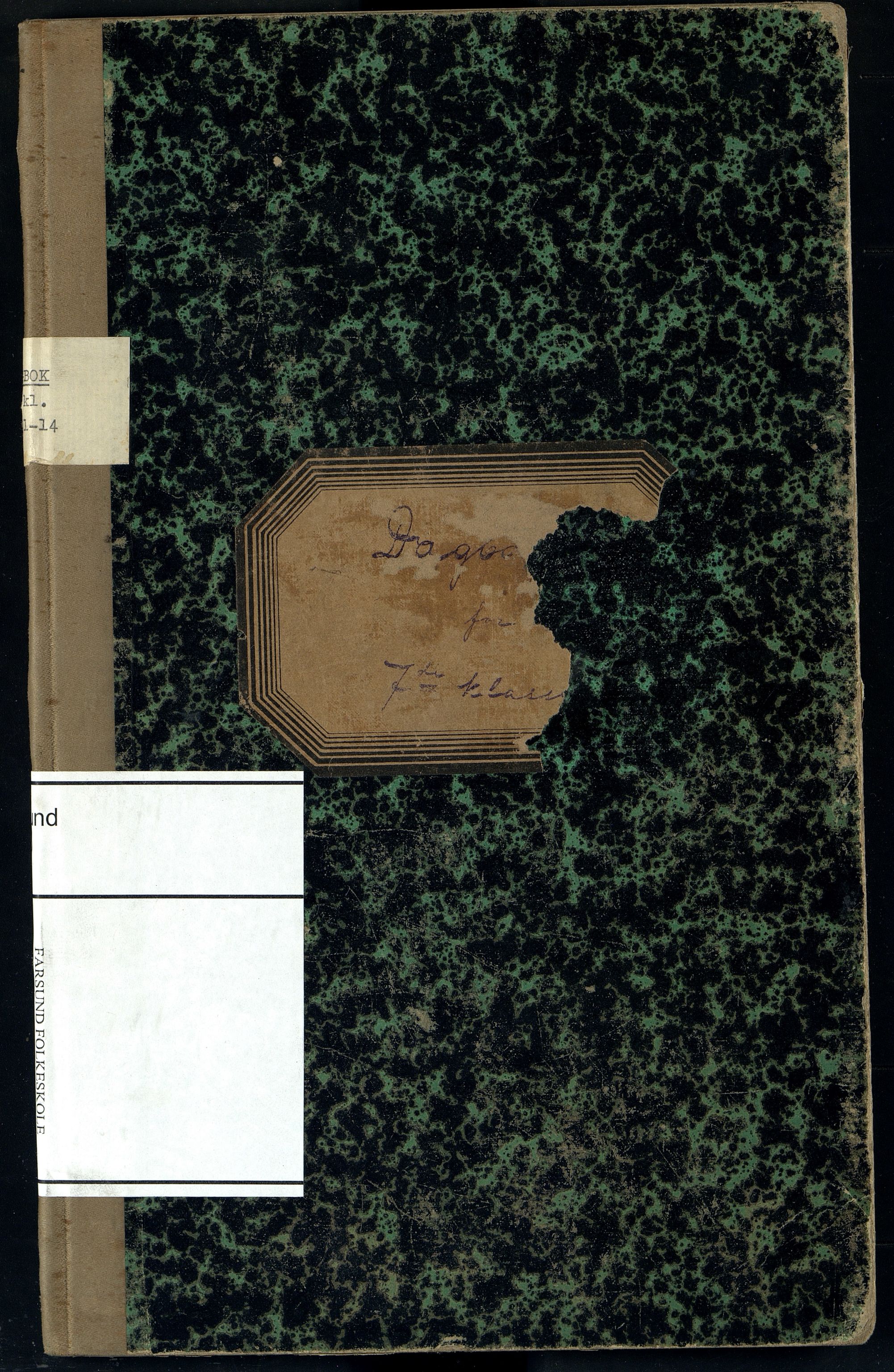 Farsund By - Farsund Folkeskole, ARKSOR/1003FB550/I/L0005: Dagbok 7. kl., 1901-1914