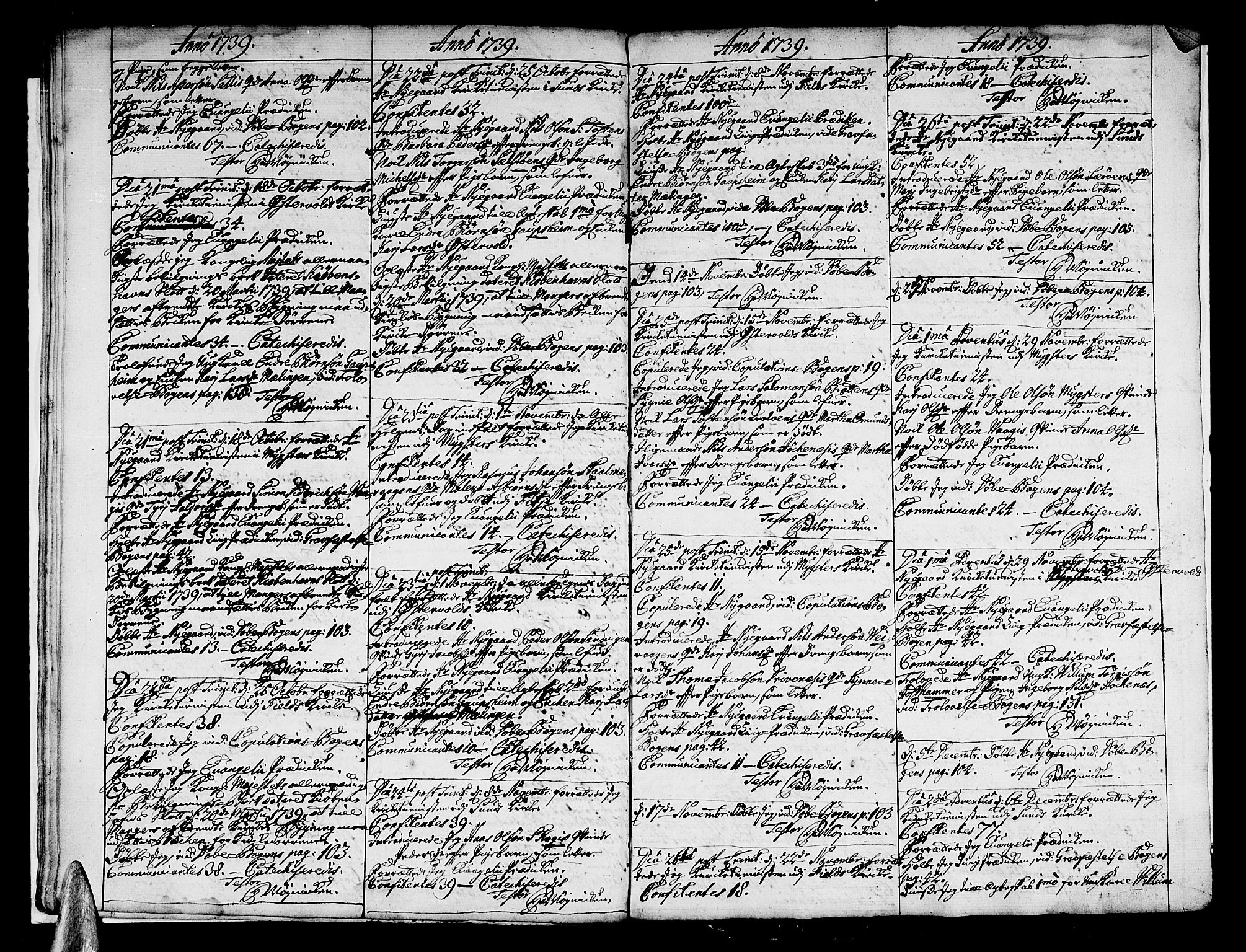 Sund sokneprestembete, AV/SAB-A-99930: Parish register (official) no. A 1, 1729-1740