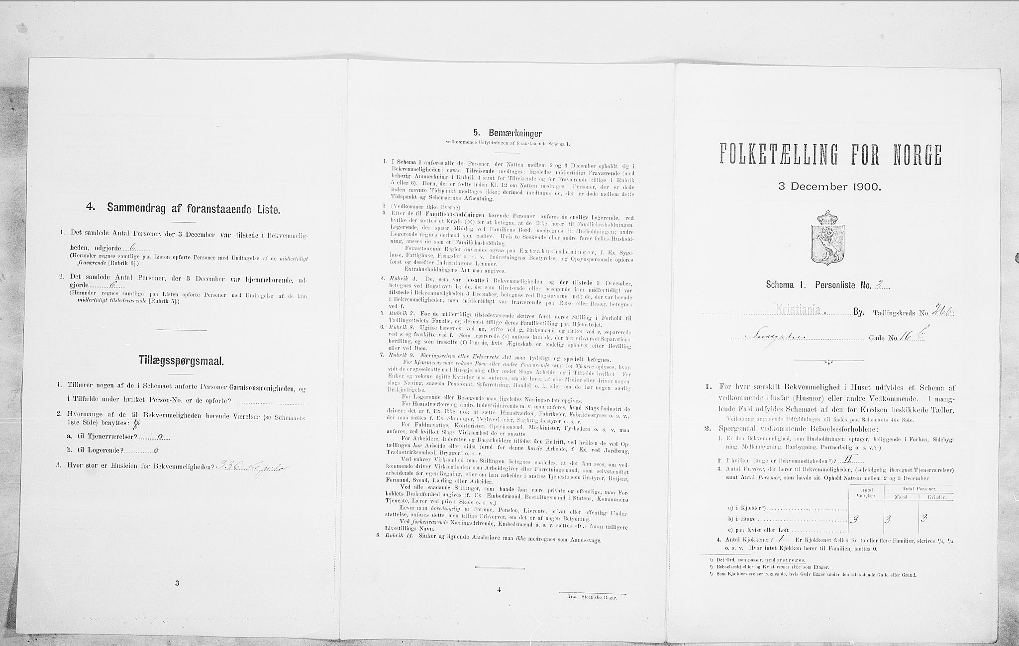 SAO, 1900 census for Kristiania, 1900, p. 86739