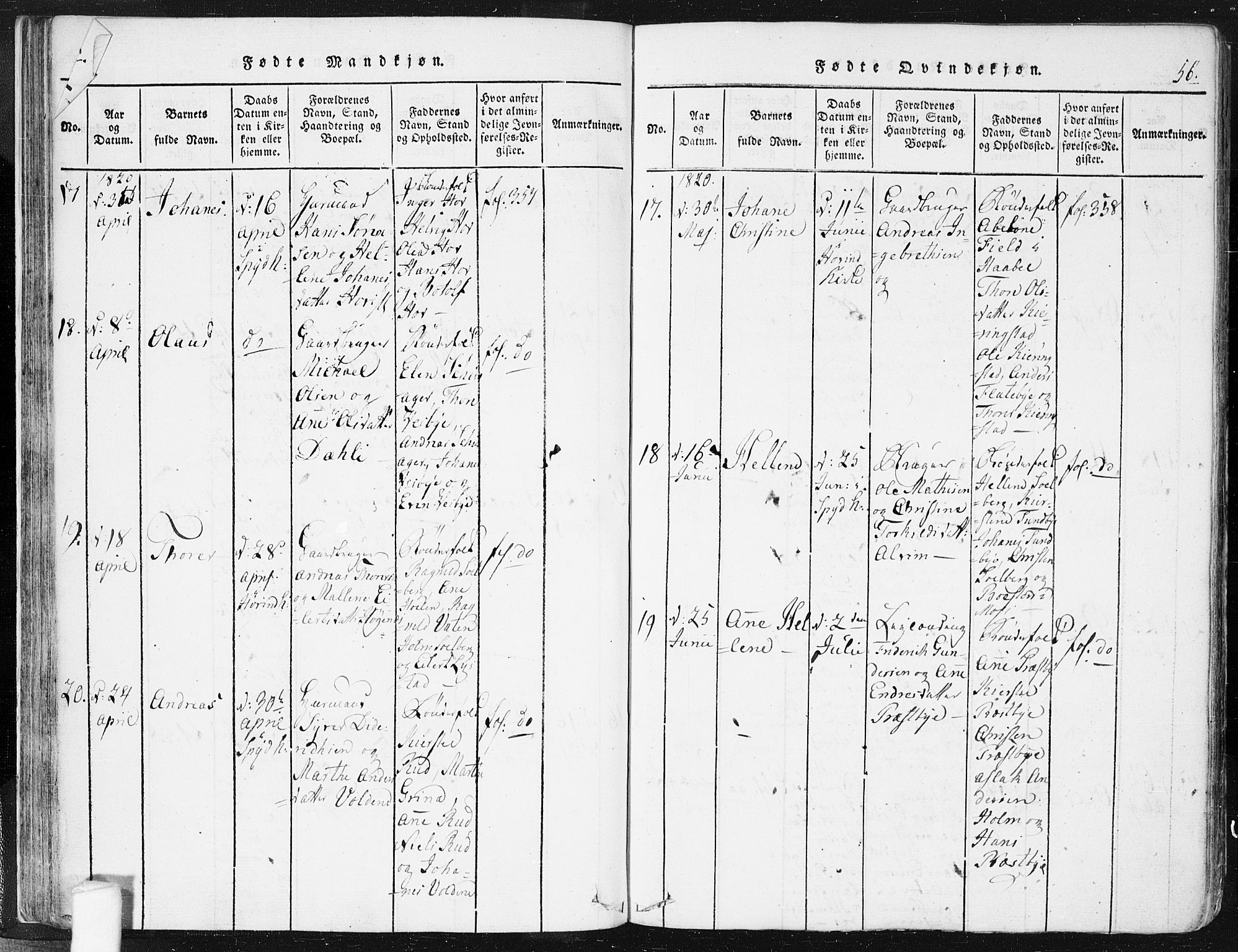 Spydeberg prestekontor Kirkebøker, AV/SAO-A-10924/F/Fa/L0004: Parish register (official) no. I 4, 1814-1841, p. 56