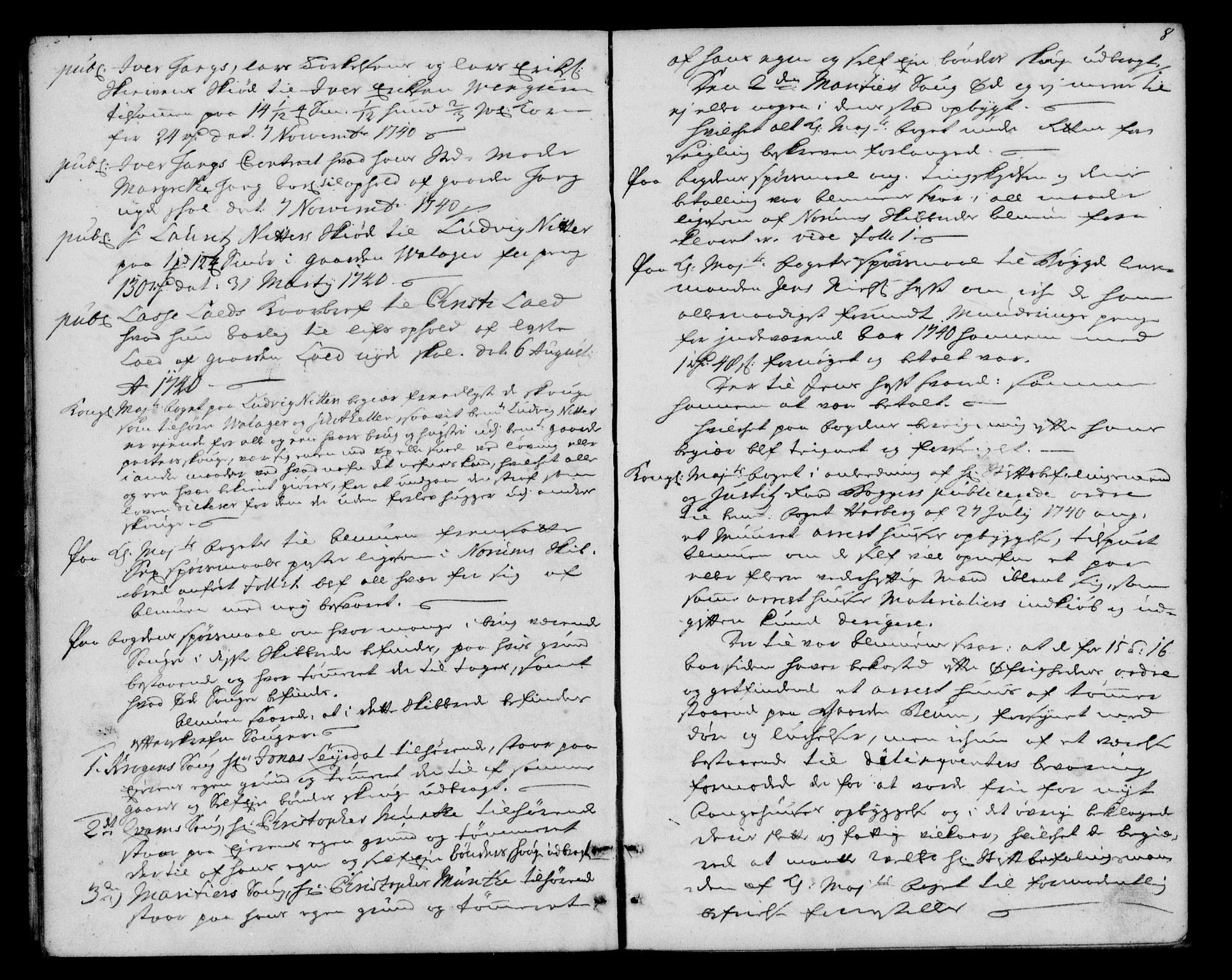 Indre Sogn tingrett, AV/SAB-A-3301/1/F/Fa/L0034: Tingbok 34, 1740-1743, p. 7b-8a