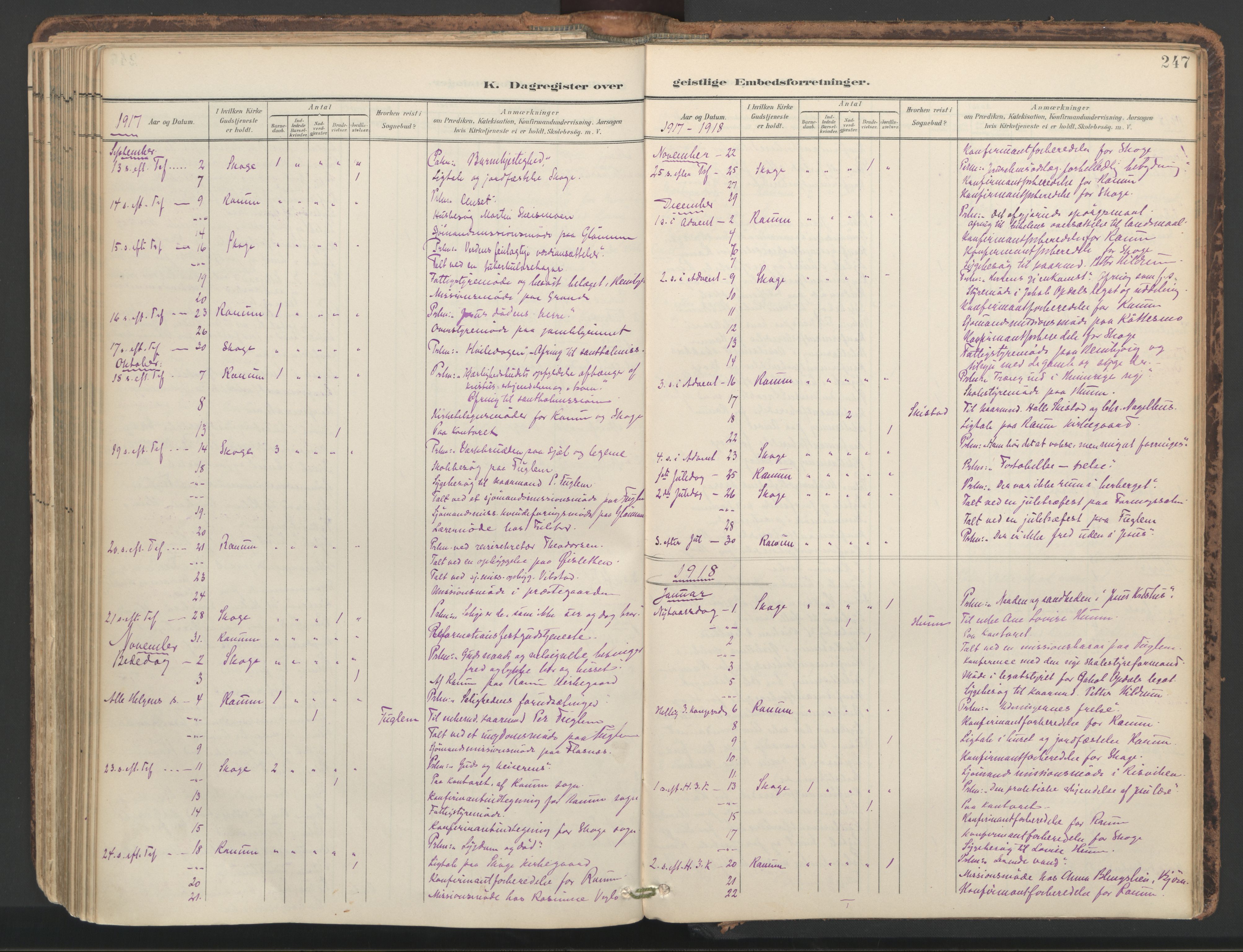 Ministerialprotokoller, klokkerbøker og fødselsregistre - Nord-Trøndelag, SAT/A-1458/764/L0556: Parish register (official) no. 764A11, 1897-1924, p. 247