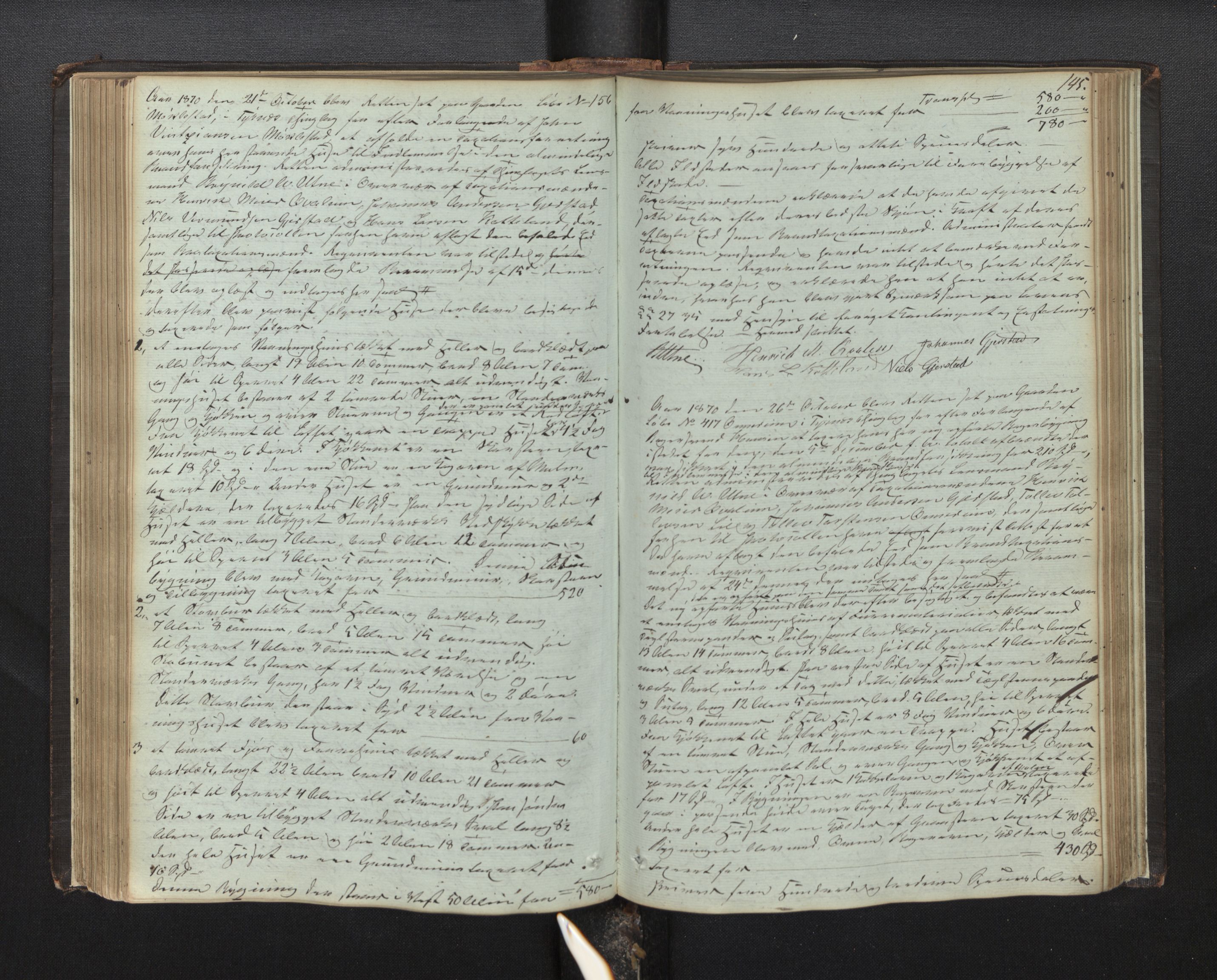 Lensmannen i Tysnes, AV/SAB-A-35401/0012/L0001: Branntakstprotokoll, 1846-1893, p. 144b-145a