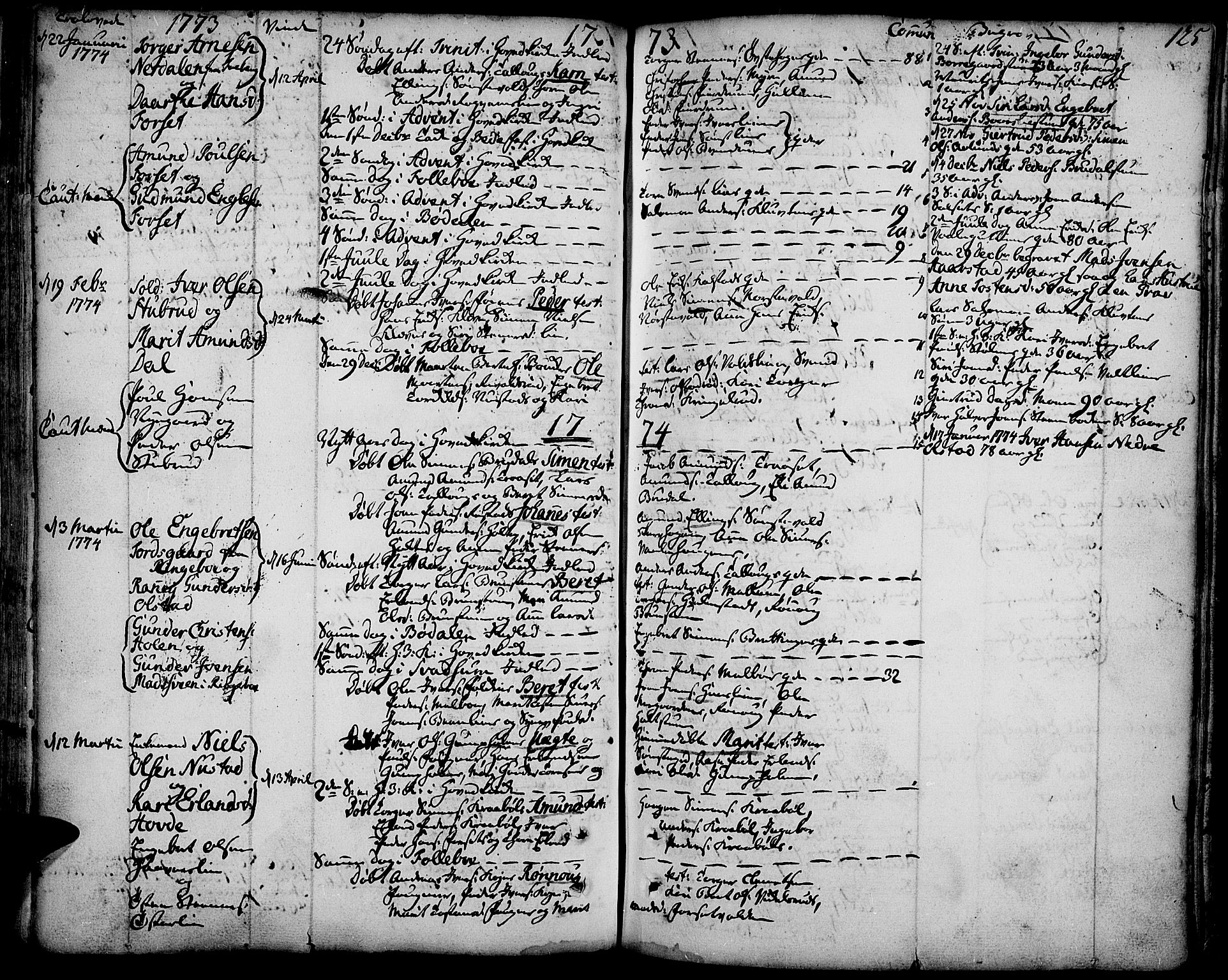 Gausdal prestekontor, SAH/PREST-090/H/Ha/Haa/L0003: Parish register (official) no. 3, 1758-1809, p. 125