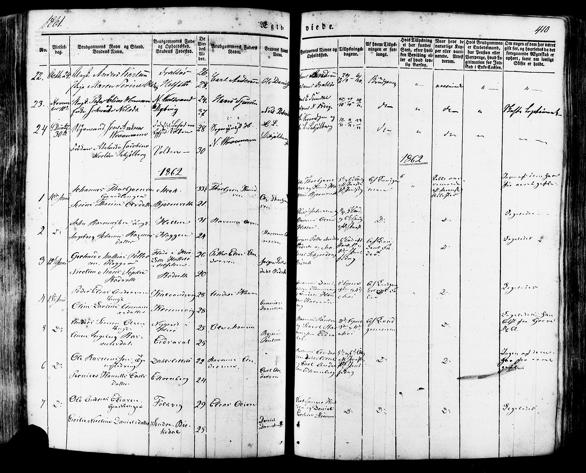 Ministerialprotokoller, klokkerbøker og fødselsregistre - Møre og Romsdal, SAT/A-1454/511/L0140: Parish register (official) no. 511A07, 1851-1878, p. 410