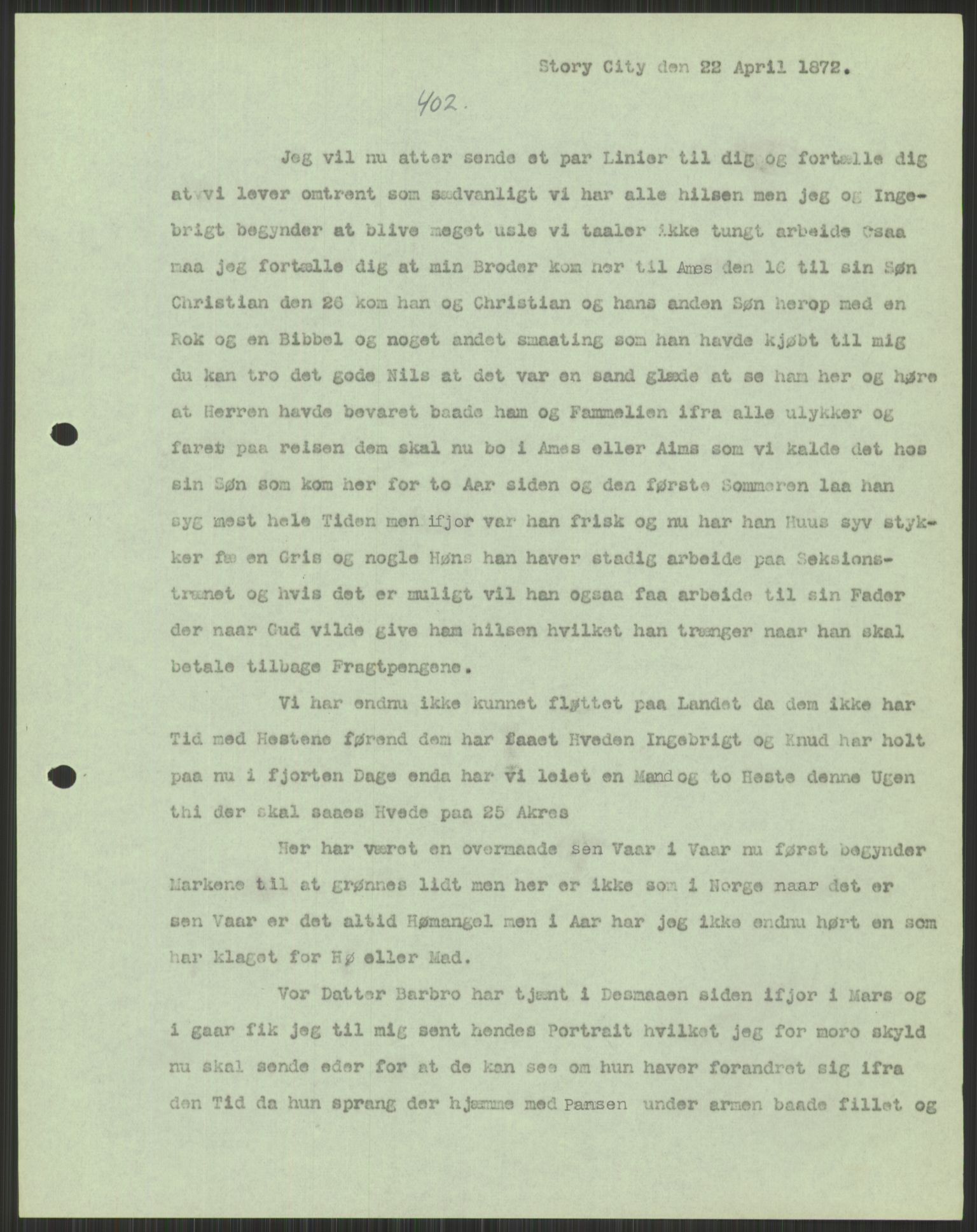 Samlinger til kildeutgivelse, Amerikabrevene, AV/RA-EA-4057/F/L0037: Arne Odd Johnsens amerikabrevsamling I, 1855-1900, p. 899