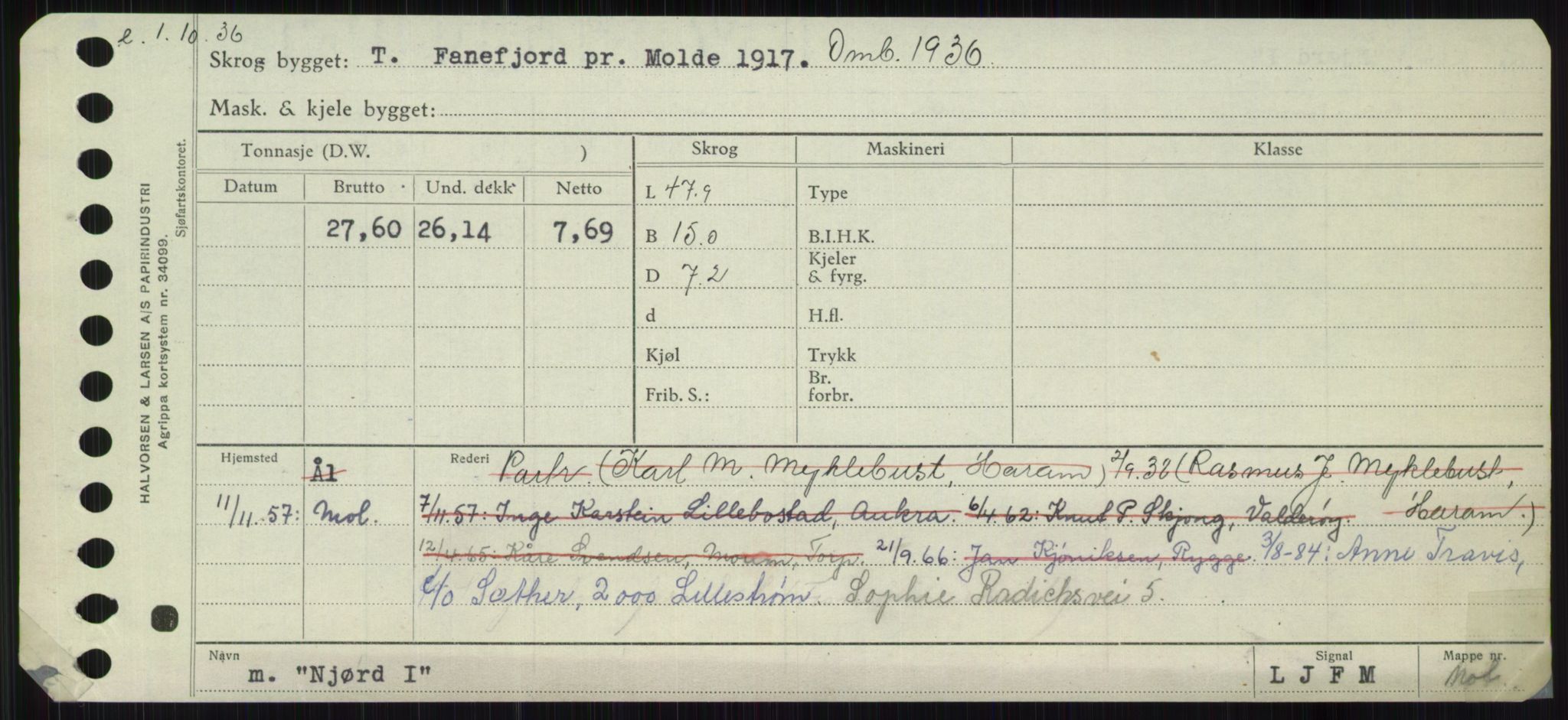 Sjøfartsdirektoratet med forløpere, Skipsmålingen, RA/S-1627/H/Ha/L0004/0001: Fartøy, Mas-R / Fartøy, Mas-Odd, p. 529