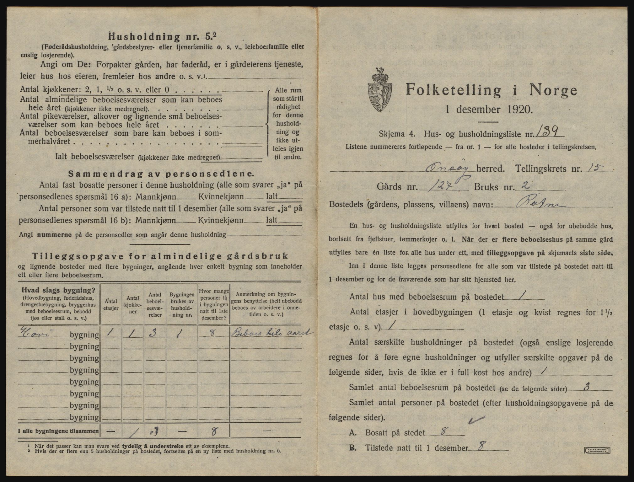 SAO, 1920 census for Onsøy, 1920, p. 2932