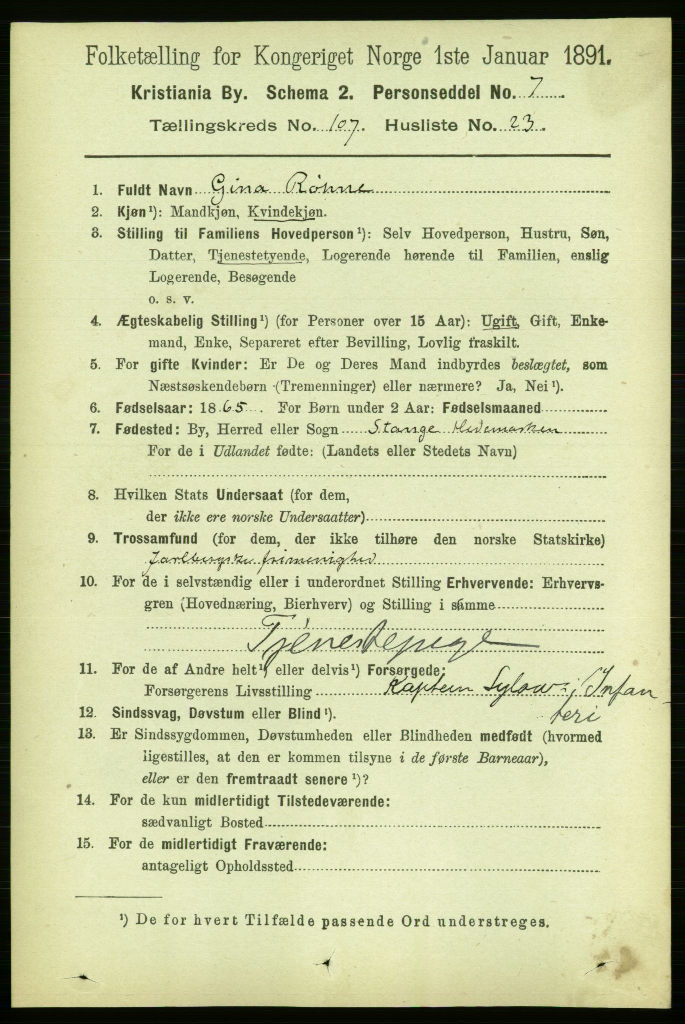 RA, 1891 census for 0301 Kristiania, 1891, p. 54986
