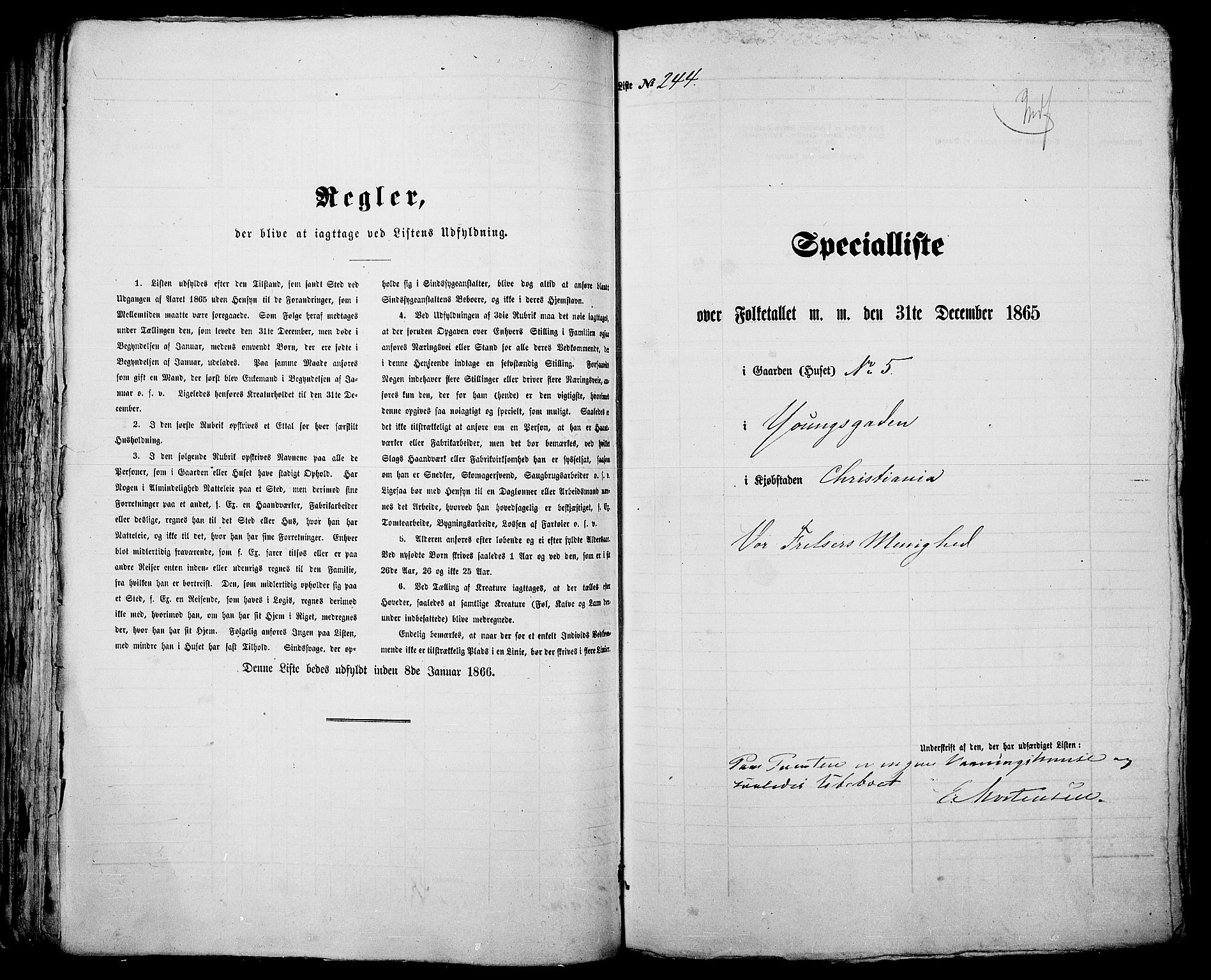 RA, 1865 census for Kristiania, 1865, p. 690